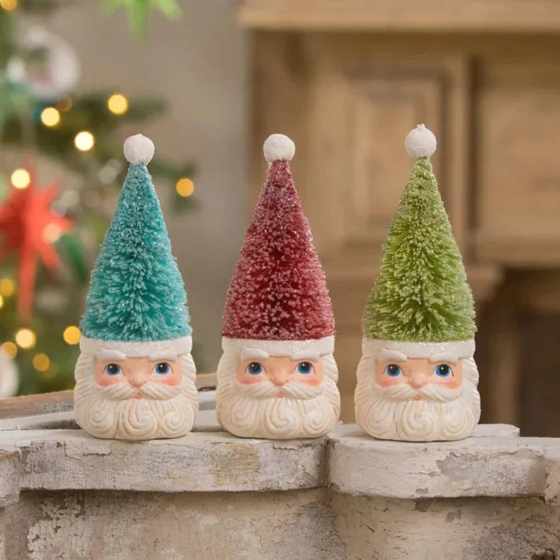 Bottle Brush Santa Red Ornament by Bethany Lowe Designs