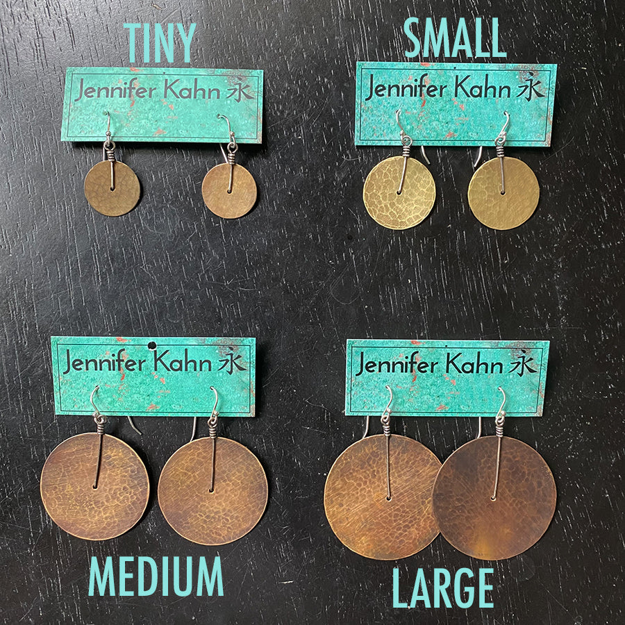 Brass Disc Earrings