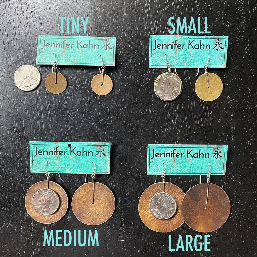 Brass Disc Earrings