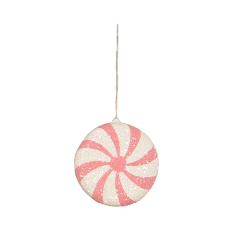 Bright Pink Peppermint Ornament by Bethany Lowe Designs
