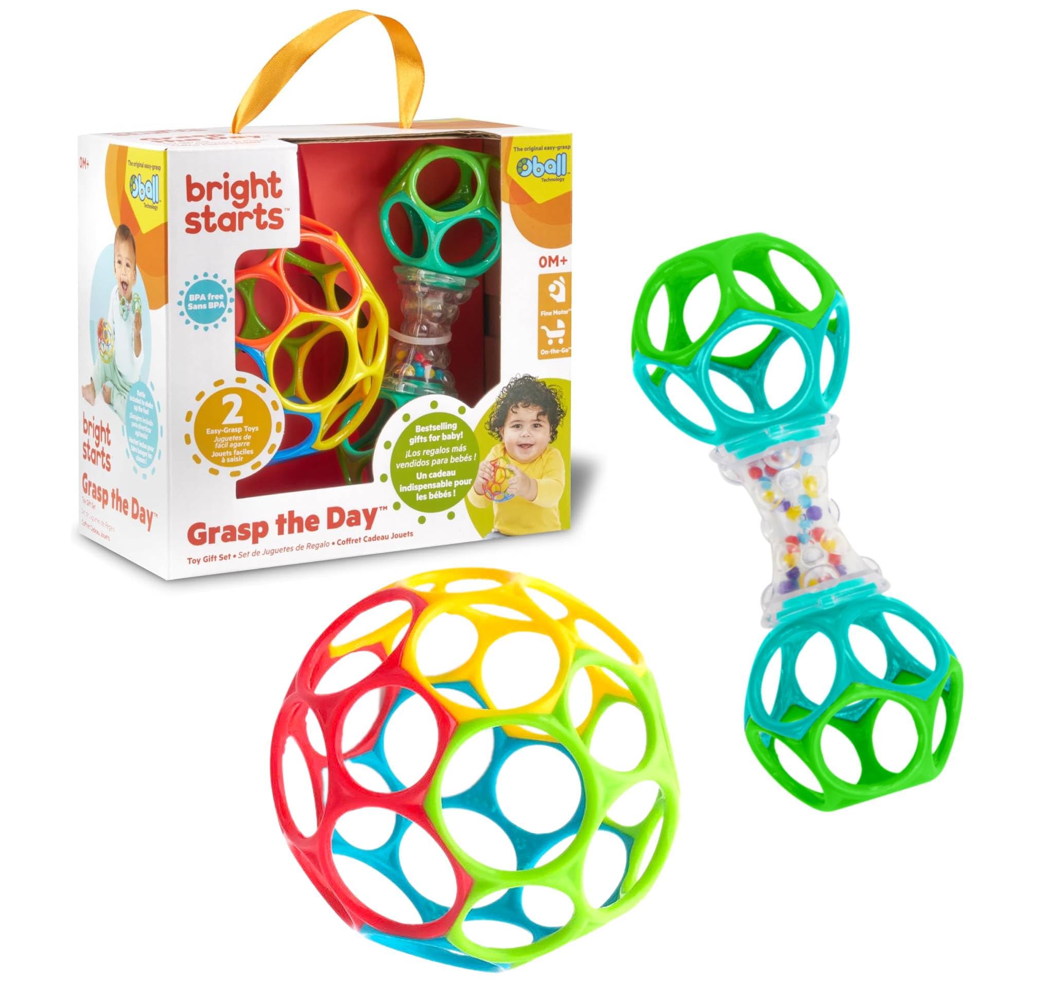 Bright Starts Oball Shaker Rattle Toy, Ages Newborn Plus