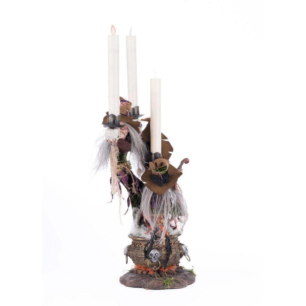 Broomstick Acres Witches Candle Holder by Katherine's Collection