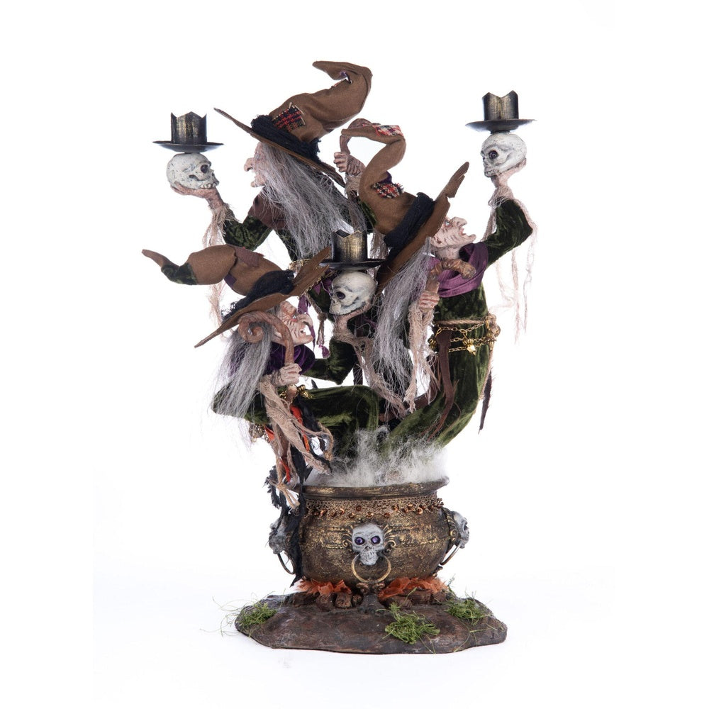 Broomstick Acres Witches Candle Holder by Katherine's Collection