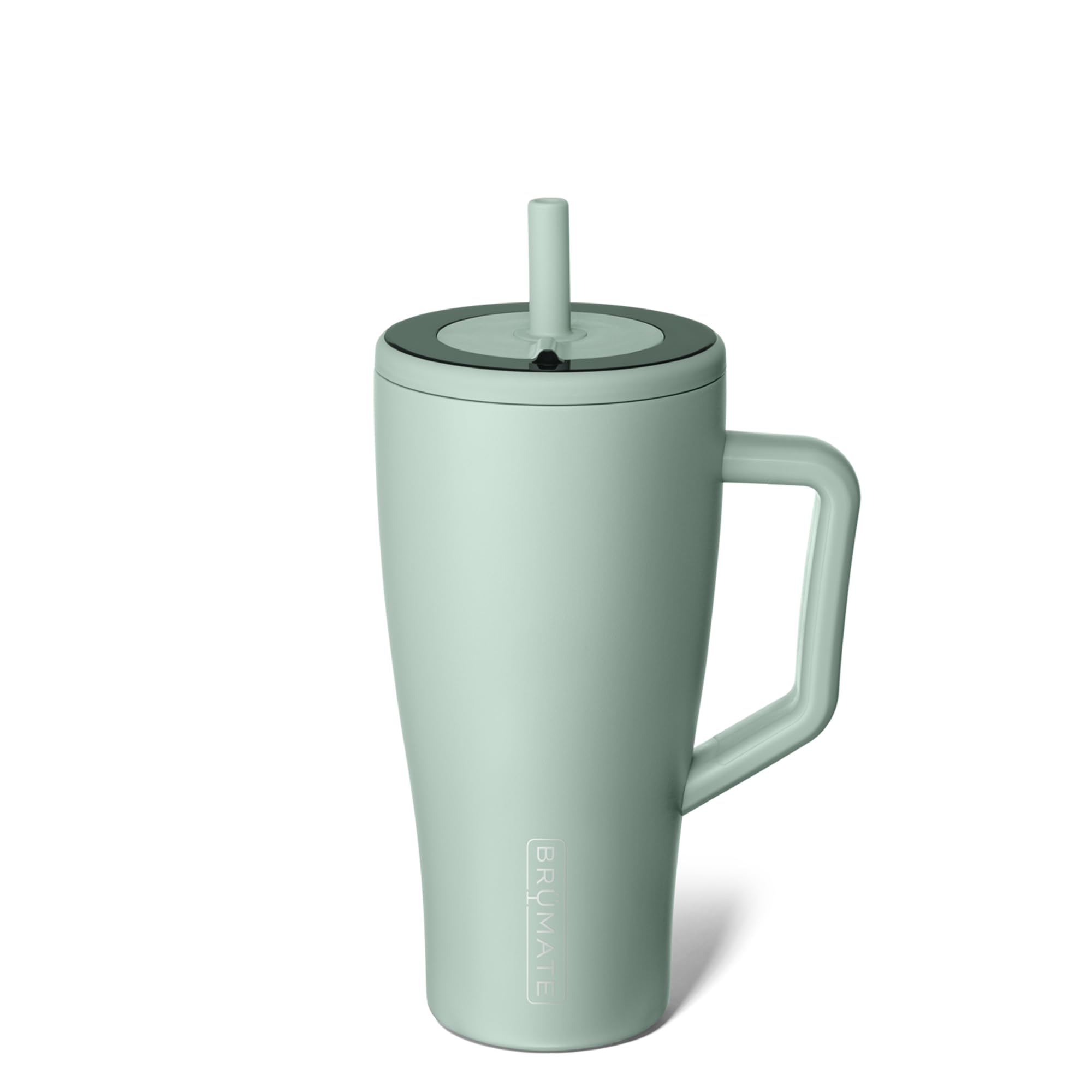 BrüMate Era 40 oz Tumbler with Handle and Straw | 100% Leakproof Insulated Tumbler with Lid and Straw | Made of Stainless Steel | Cup Holder Friendly Base | 40oz (Mocha)