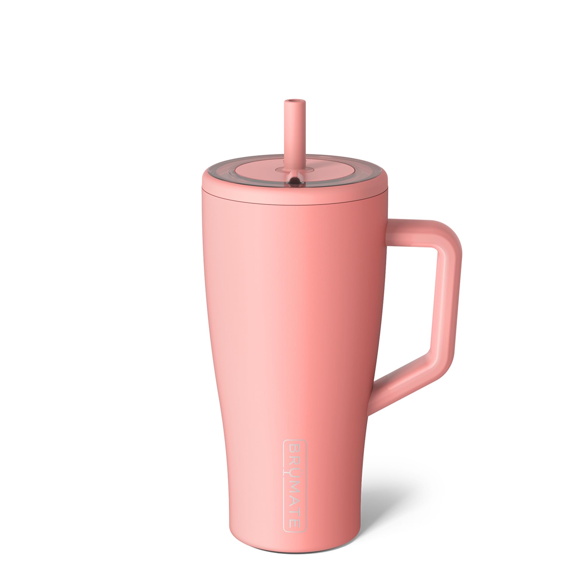 BrüMate Era 40 oz Tumbler with Handle and Straw | 100% Leakproof Insulated Tumbler with Lid and Straw | Made of Stainless Steel | Cup Holder Friendly Base | 40oz (Mocha)