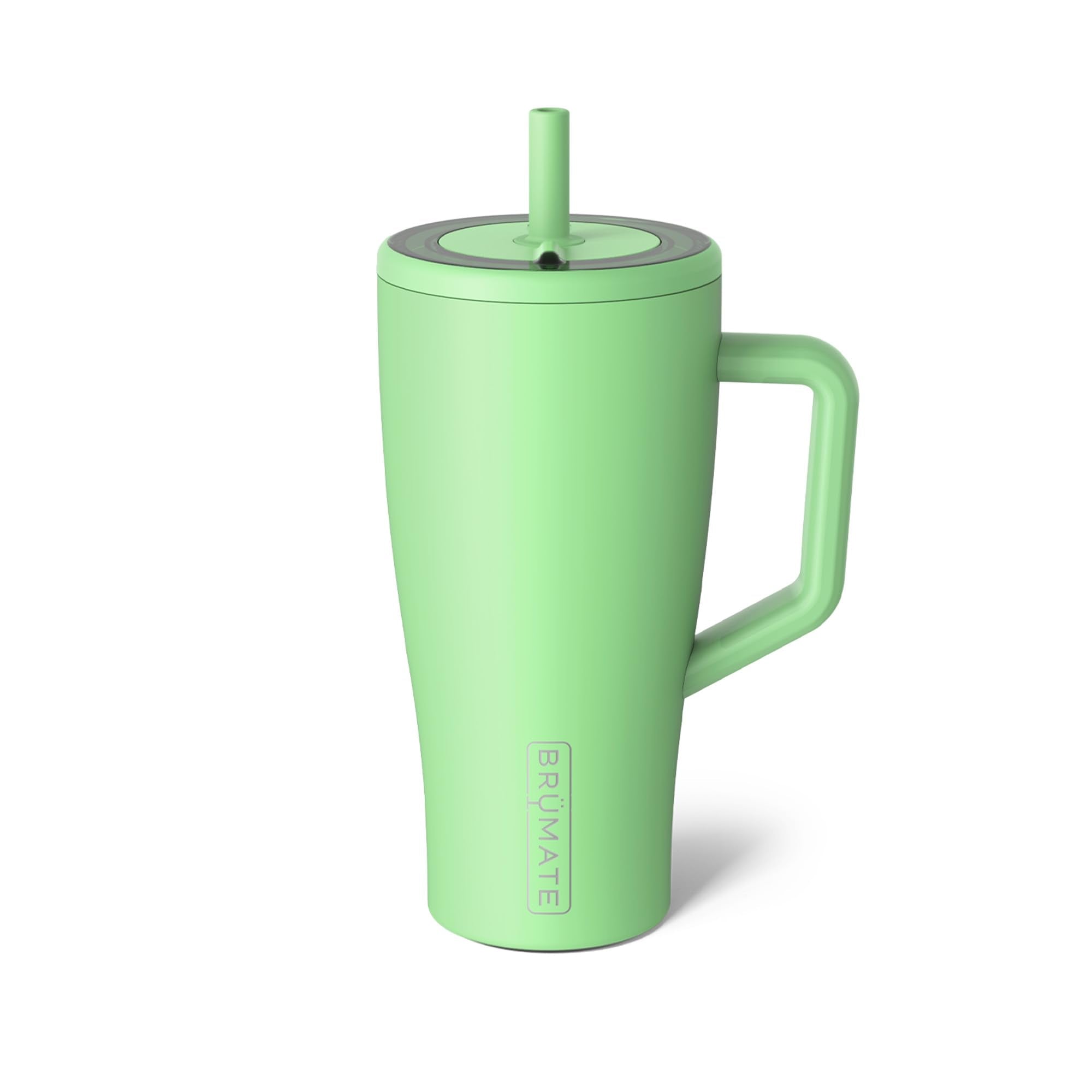 BrüMate Era 40 oz Tumbler with Handle and Straw | 100% Leakproof Insulated Tumbler with Lid and Straw | Made of Stainless Steel | Cup Holder Friendly Base | 40oz (Mocha)