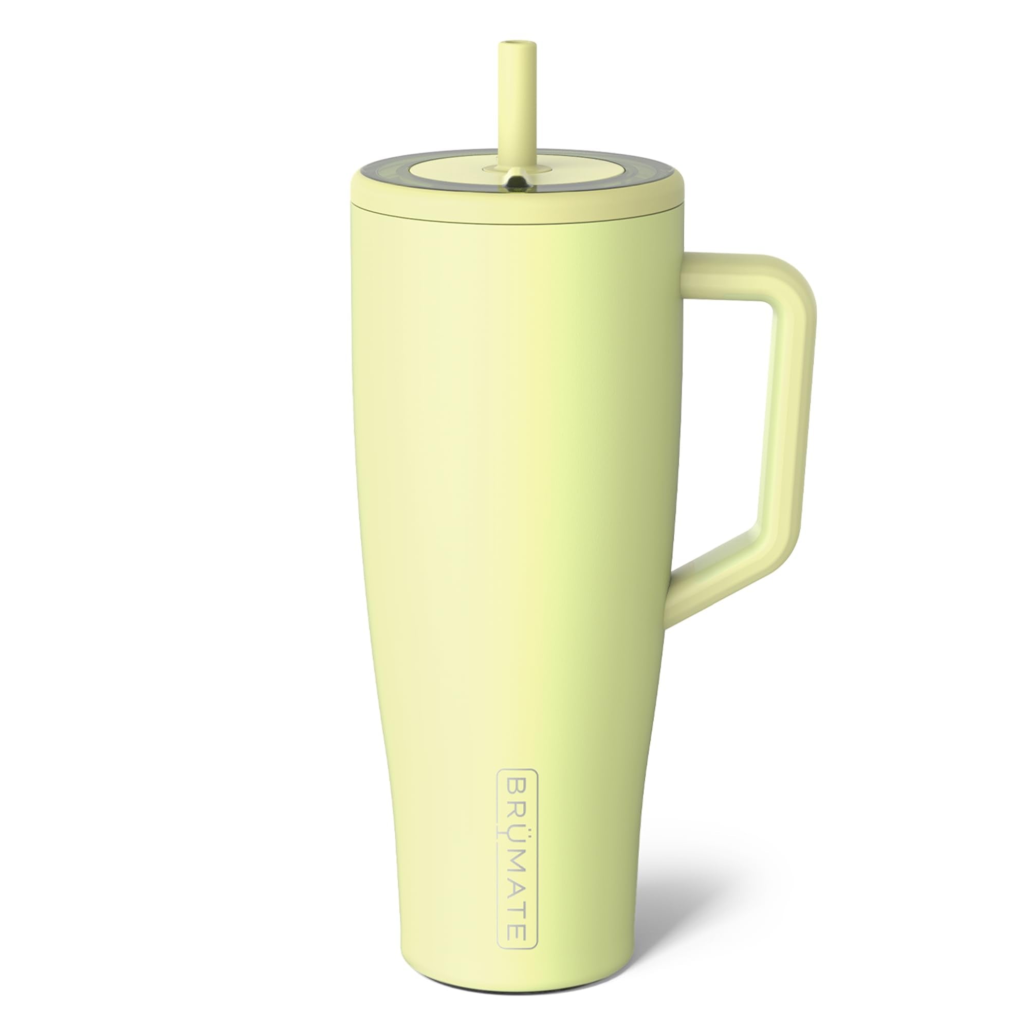 BrüMate Era 40 oz Tumbler with Handle and Straw | 100% Leakproof Insulated Tumbler with Lid and Straw | Made of Stainless Steel | Cup Holder Friendly Base | 40oz (Mocha)