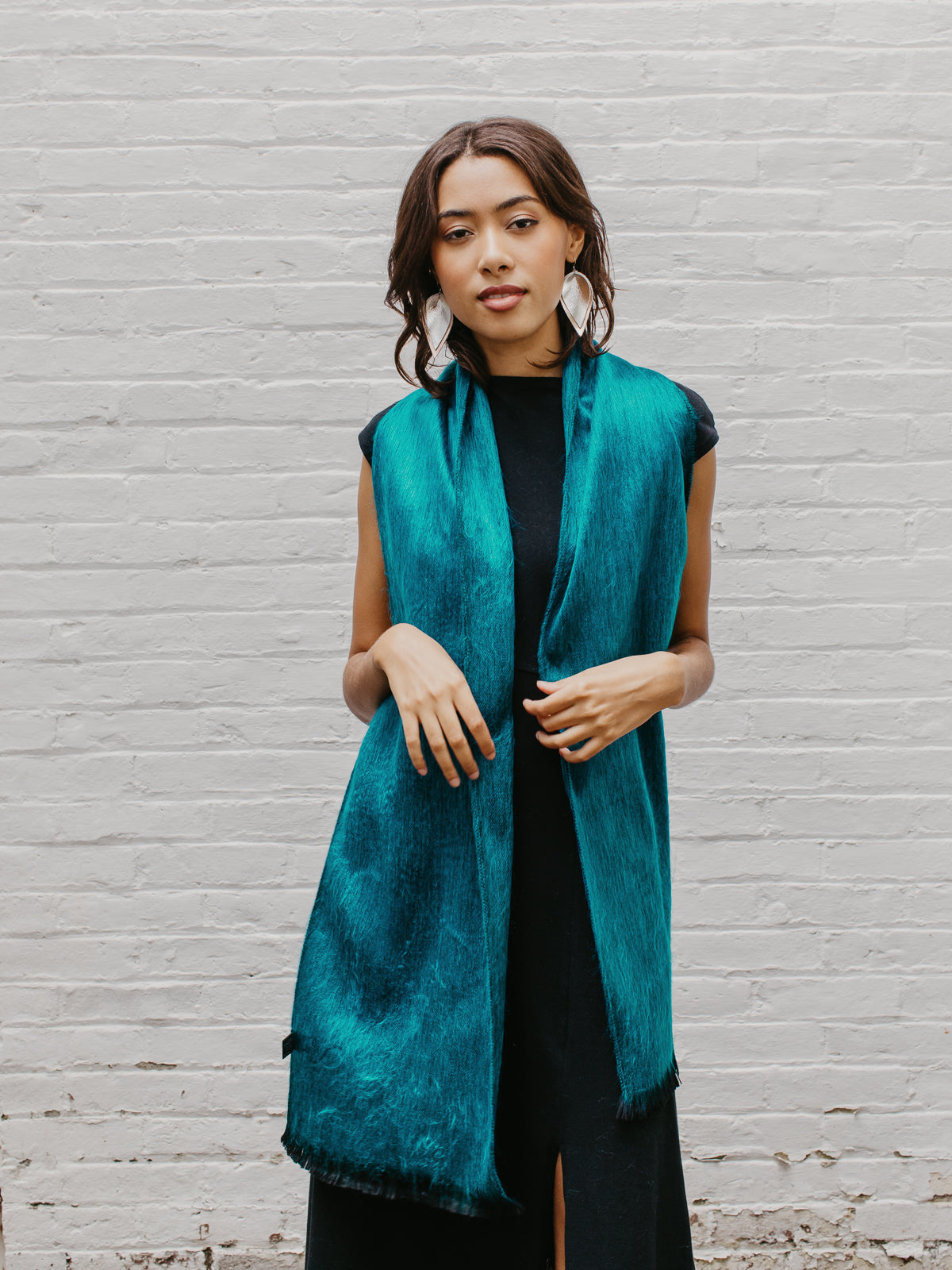 Brushed Alpaca Solid Scarf