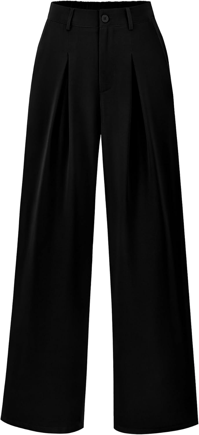 BTFBM Women High Waist Palazzo Pants Fall 2025 Casual Wide Leg Trousers Loose Work Office Business Suit Pant Pockets
