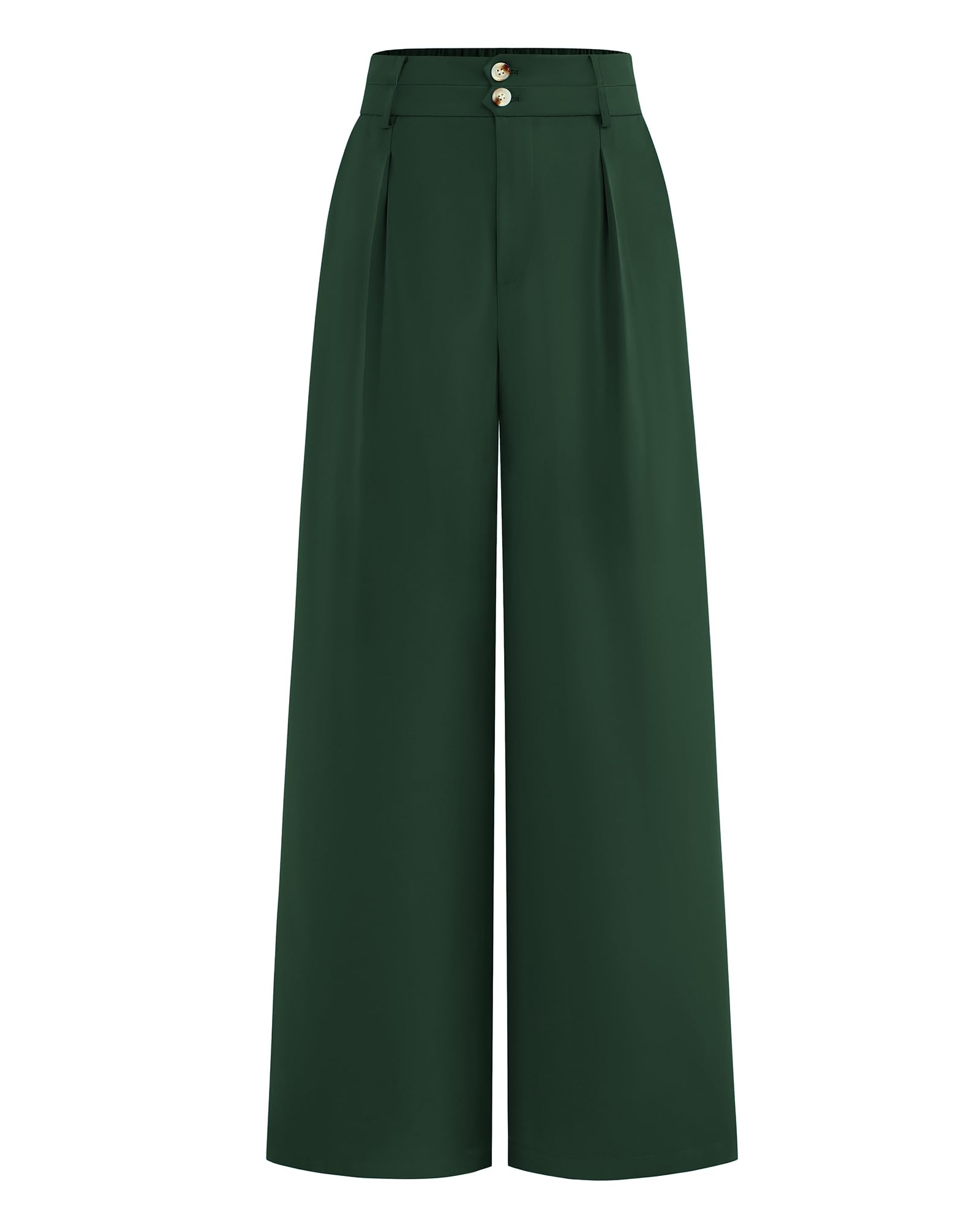 BTFBM Women Wide Leg Dress Pants 2025 High Waisted Button Pleated Business Casual Trousers Office Work Palazzo Pants