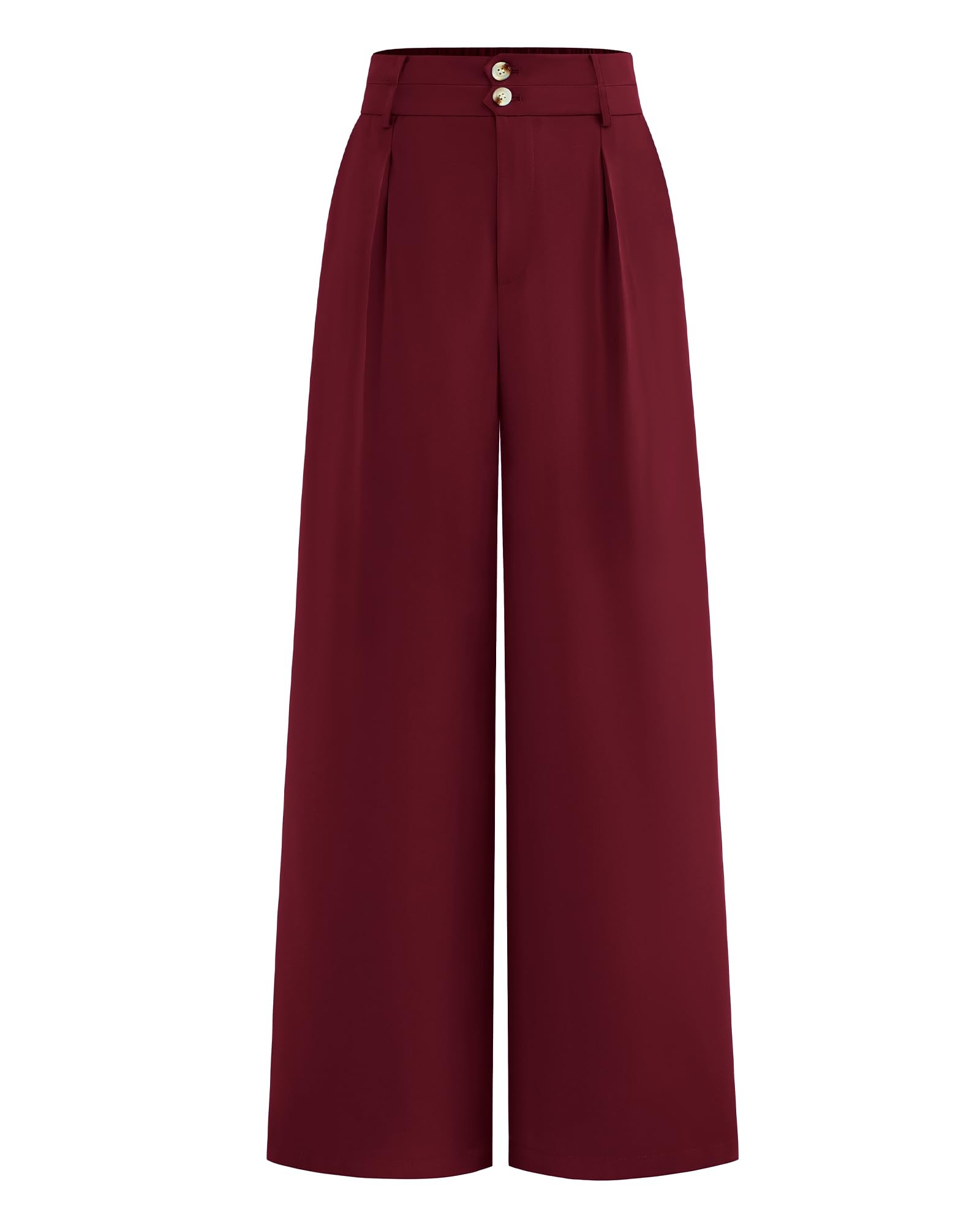 BTFBM Women Wide Leg Dress Pants 2025 High Waisted Button Pleated Business Casual Trousers Office Work Palazzo Pants