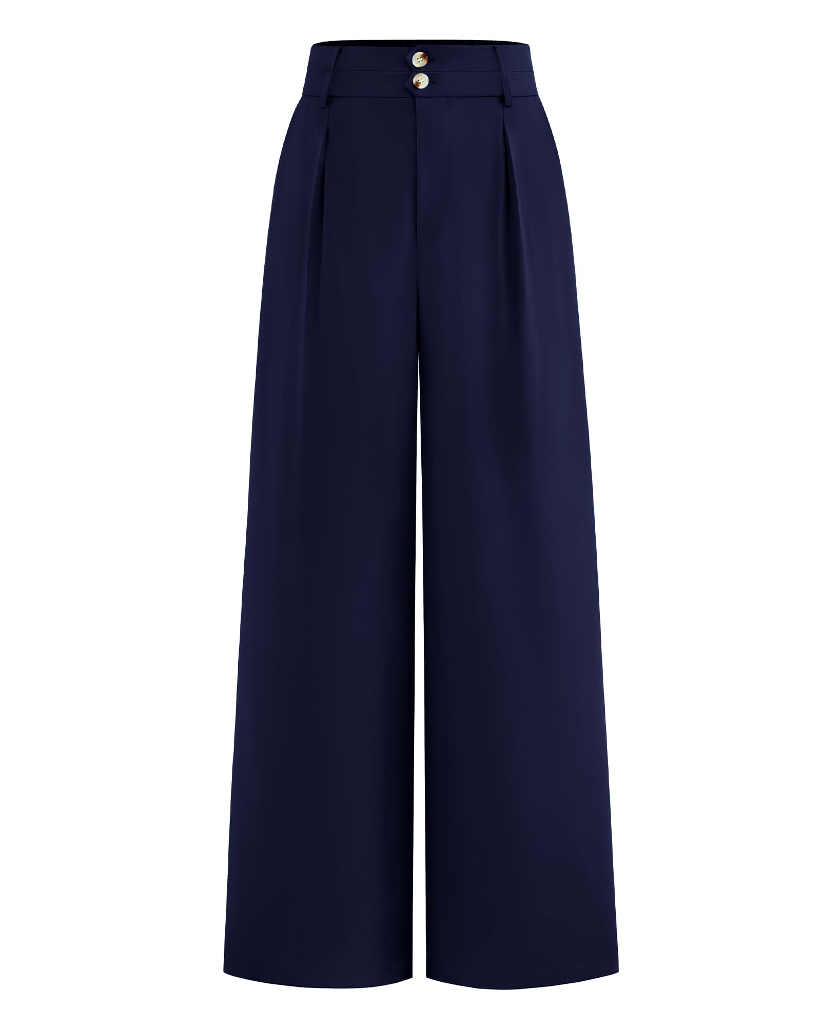 BTFBM Women Wide Leg Dress Pants 2025 High Waisted Button Pleated Business Casual Trousers Office Work Palazzo Pants