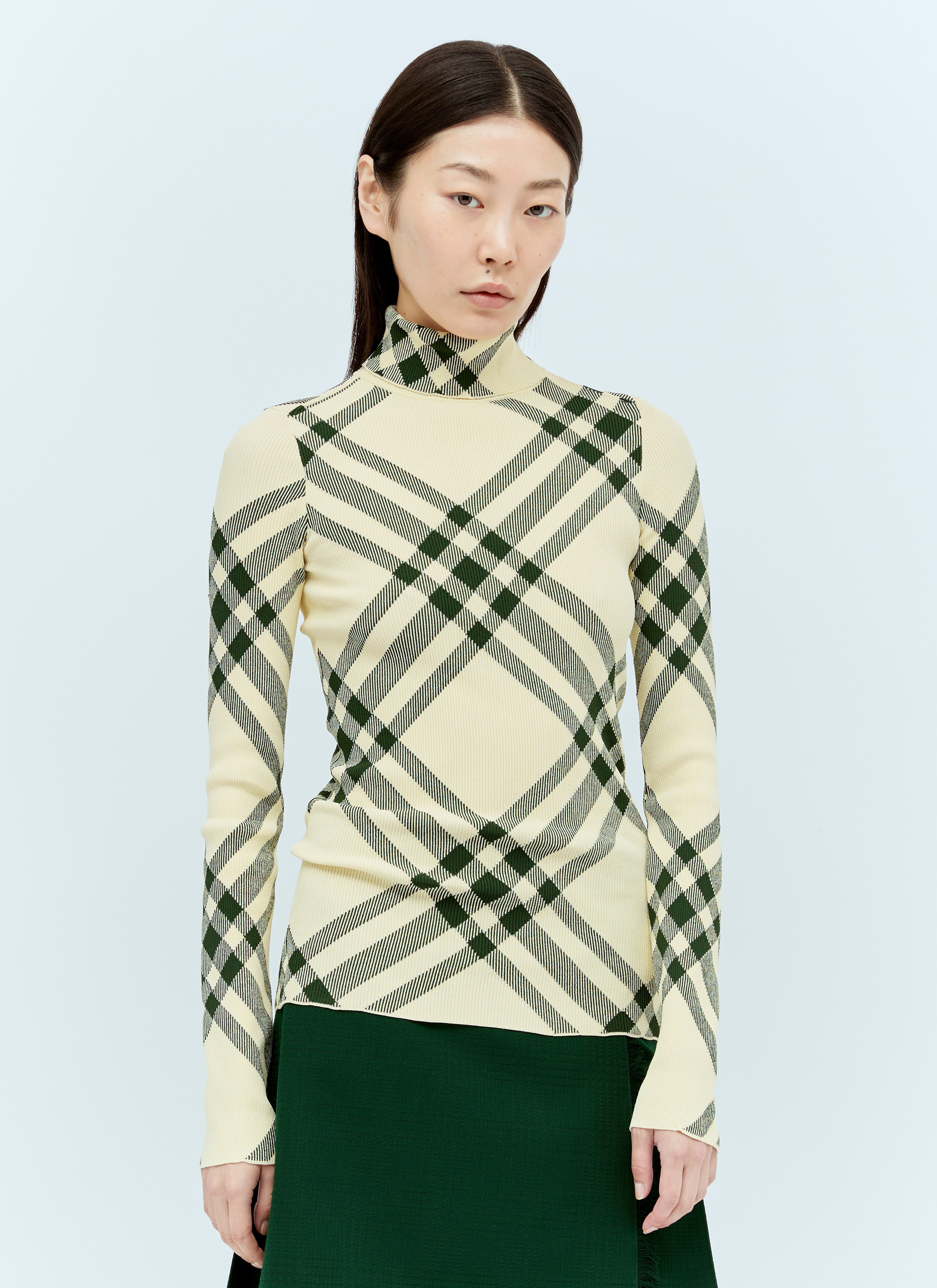 Burberry Women Ribbed Check Sweater