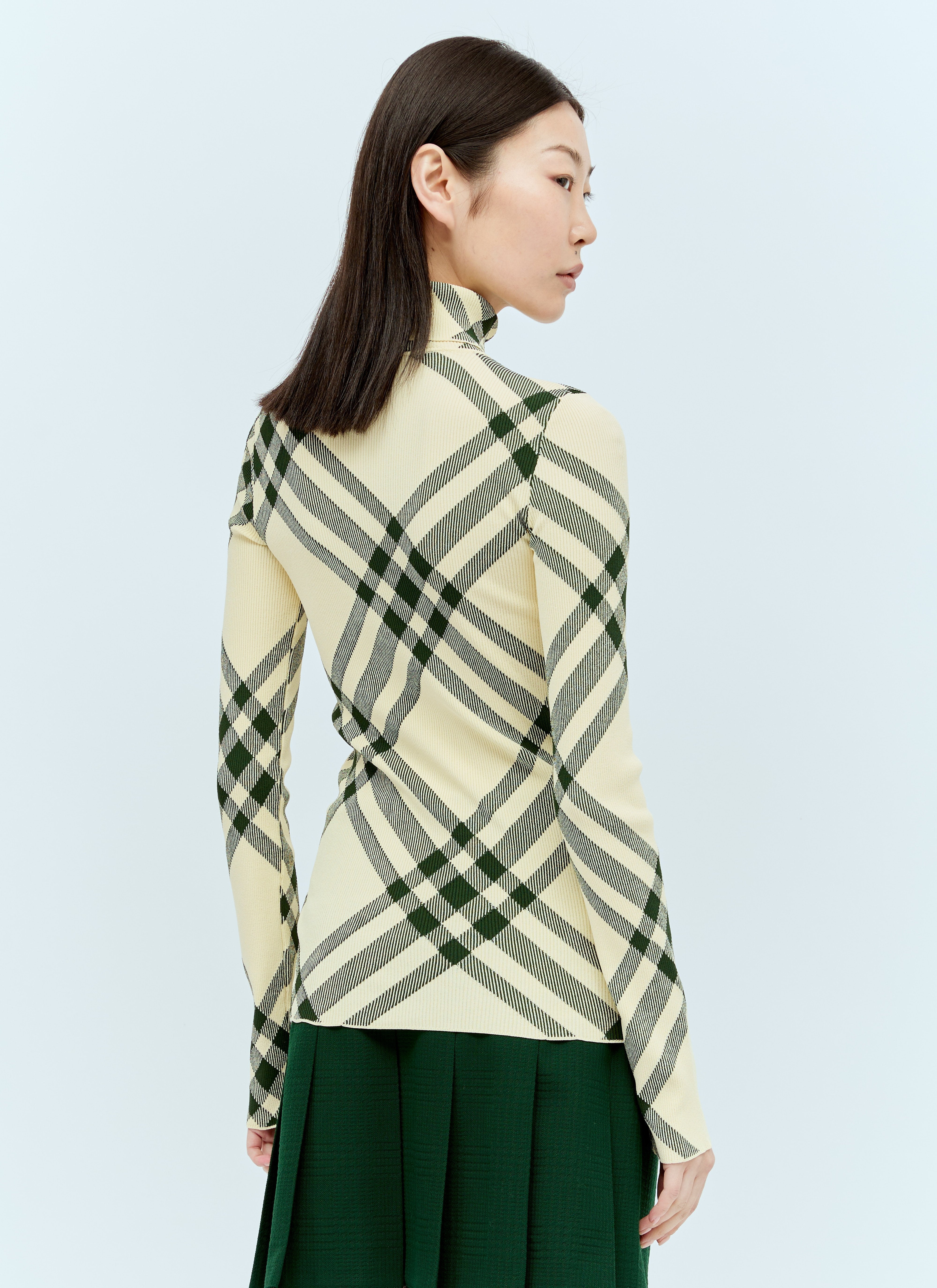 Burberry Women Ribbed Check Sweater