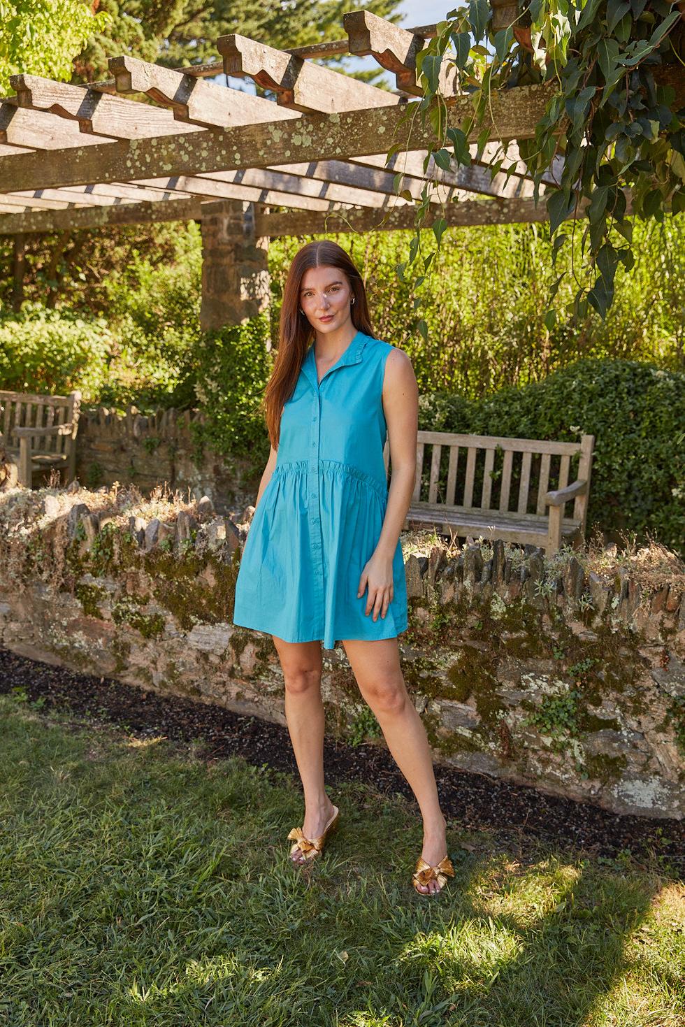 Maddie Dress - Aqua