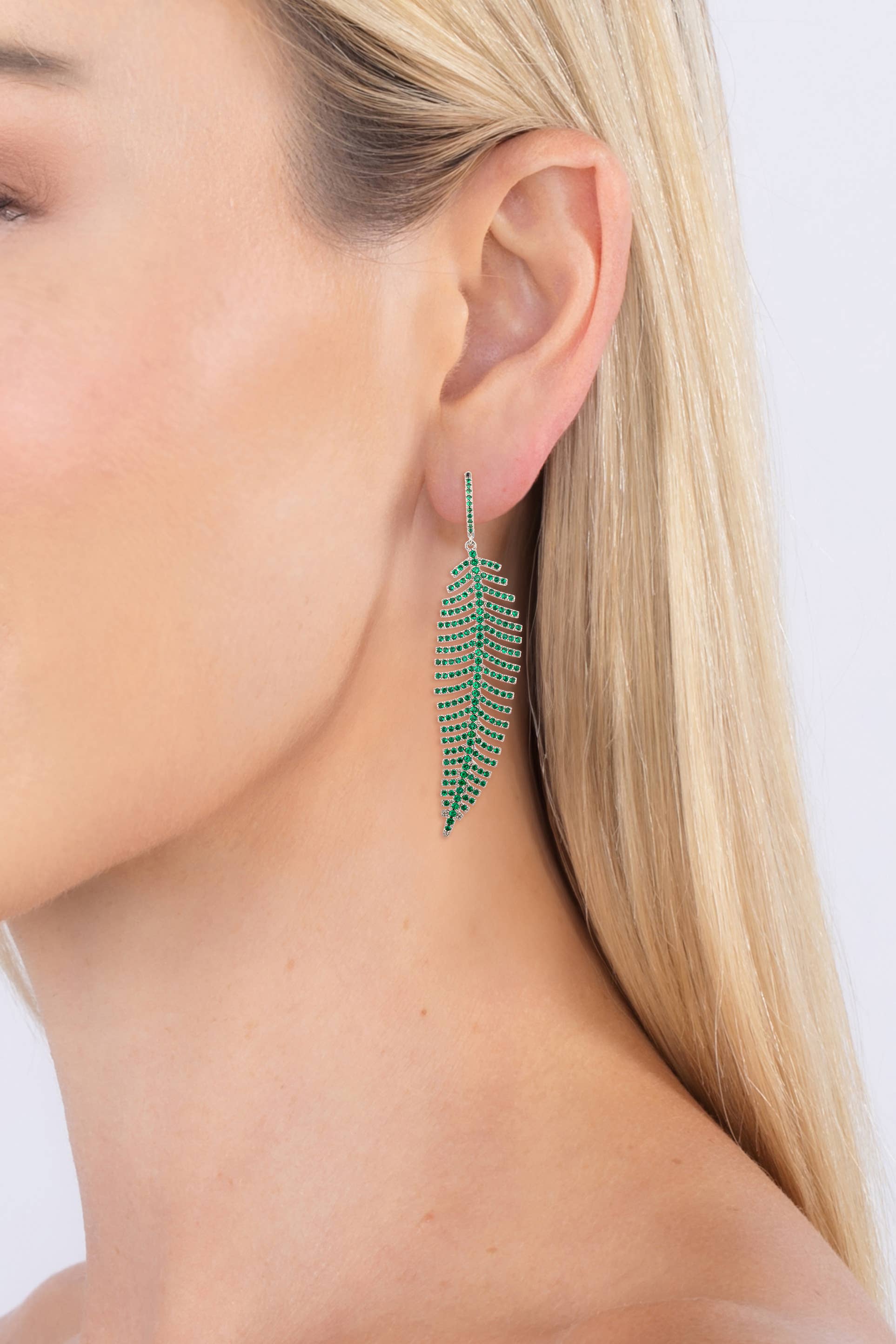 Caroline Crystal Leafy Earring