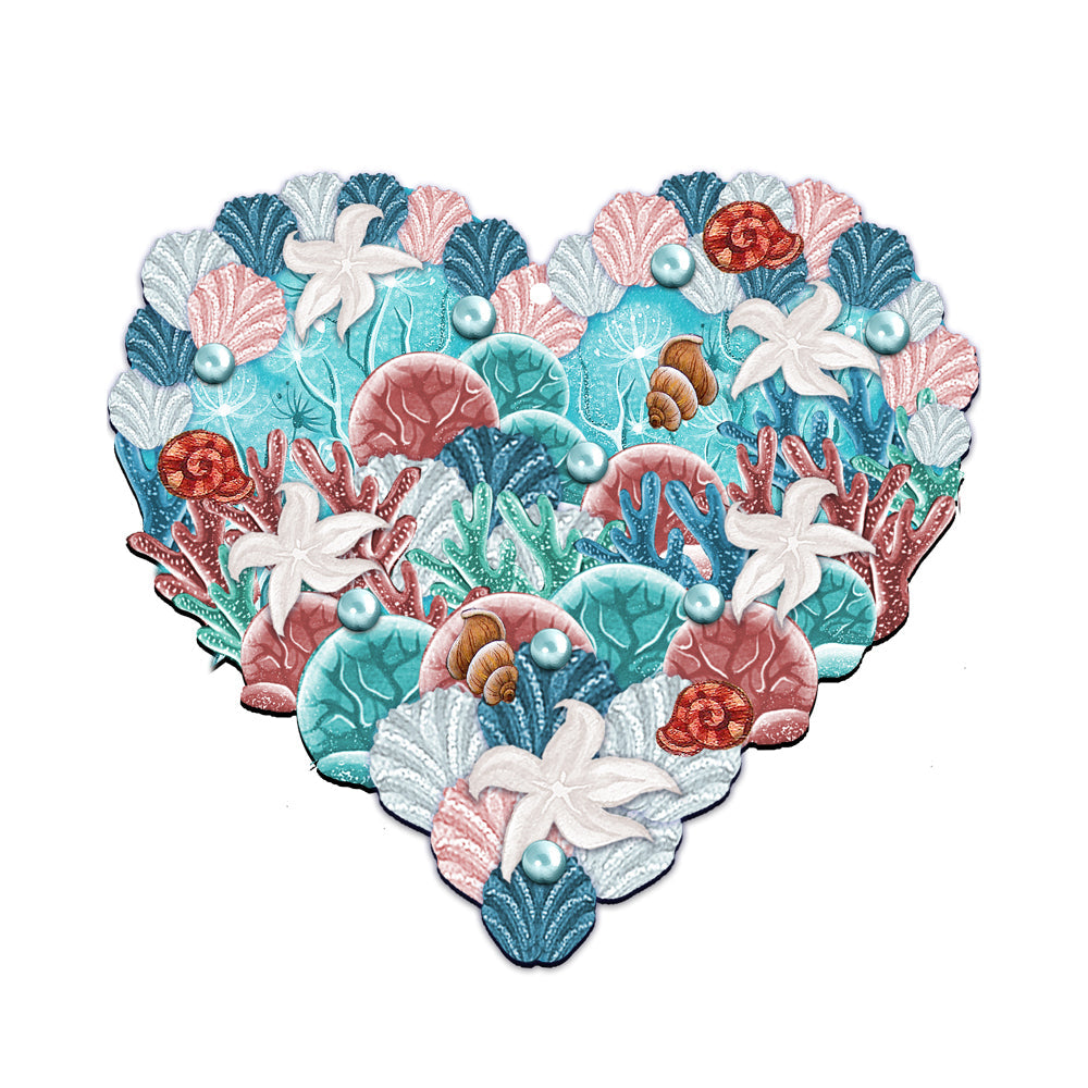 Coastal Heart Door Decor by G. DeBrekht - Coastal Holiday Decor - 8198737H