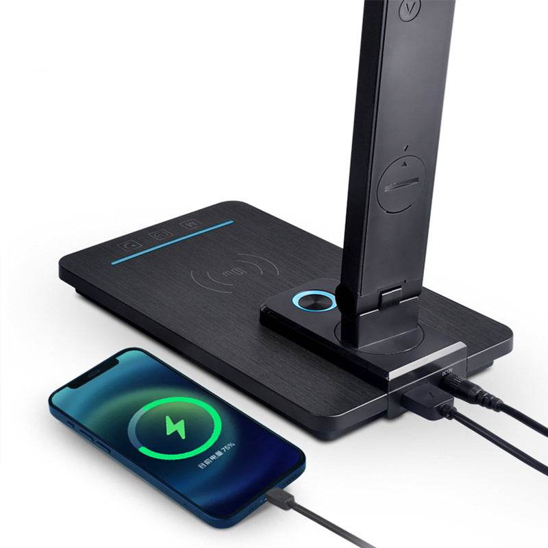 Multifunctional LED Desk Lamp with Display Screen and Alarm Clock, Wireless Charging Office Lamp