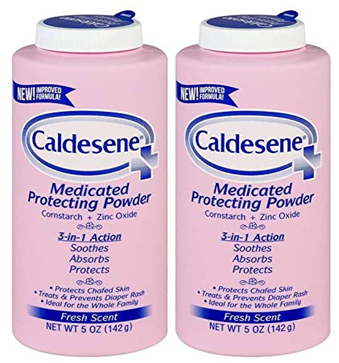 Caldesene Medicated Protecting Body Powder with Zinc Oxide and Cornstarch, Talc Free, 5 Oz