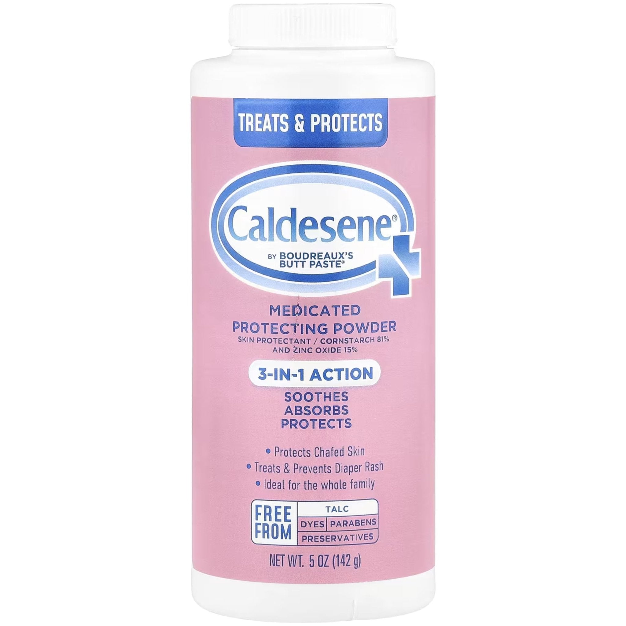 Caldesene Medicated Protecting Body Powder with Zinc Oxide and Cornstarch, Talc Free, 5 Oz