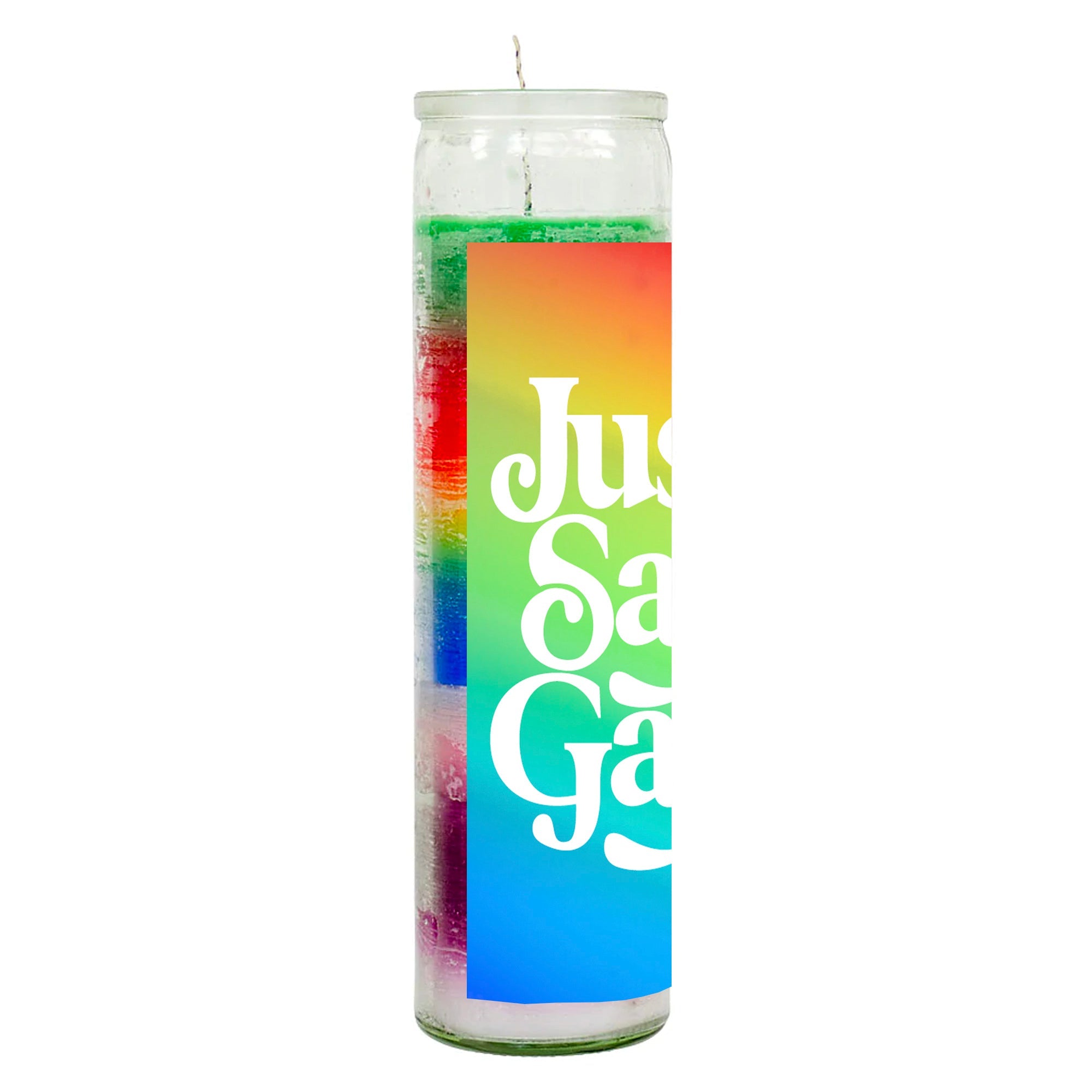 Just Say Gay Rainbow Candle by BOBBYK