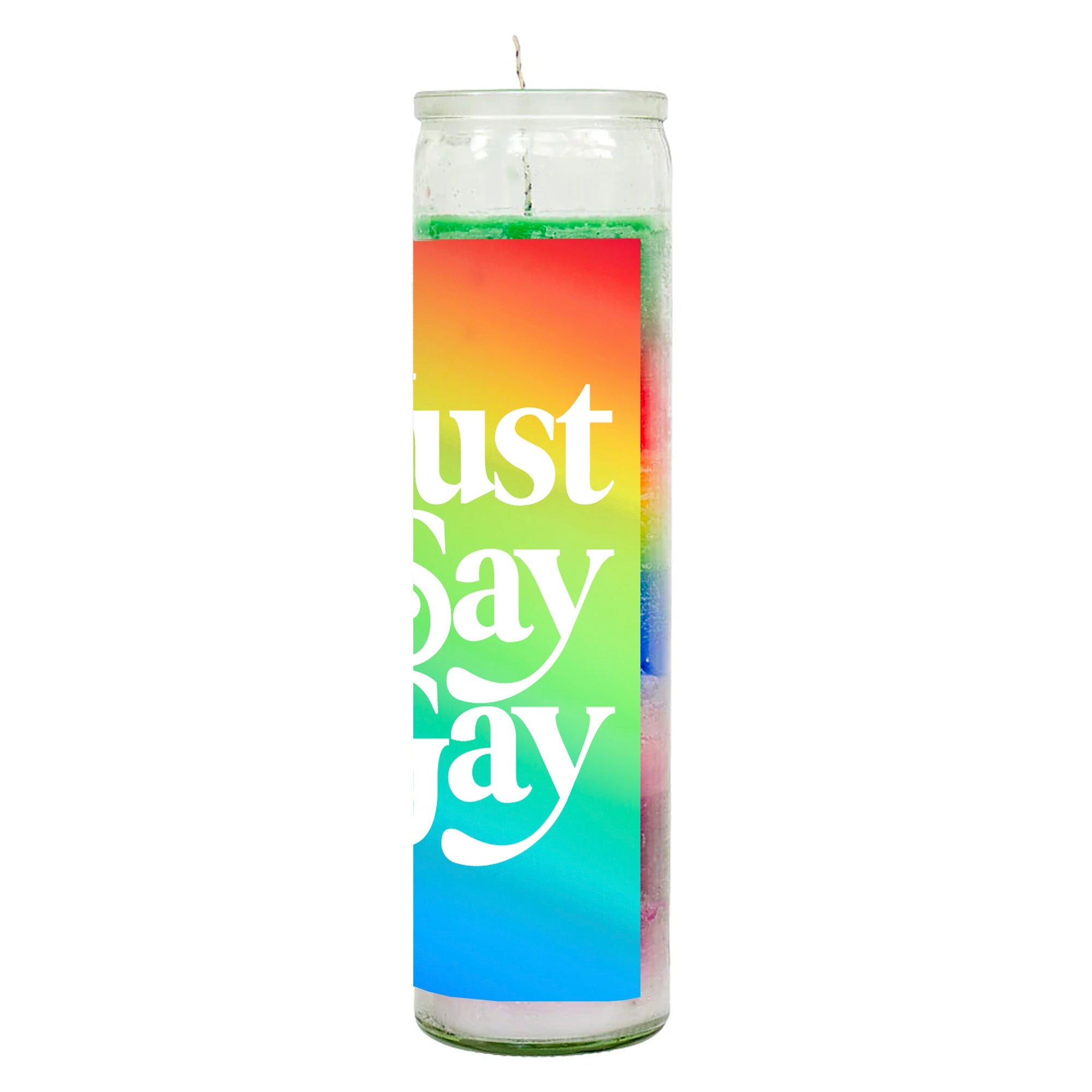 Just Say Gay Rainbow Candle by BOBBYK
