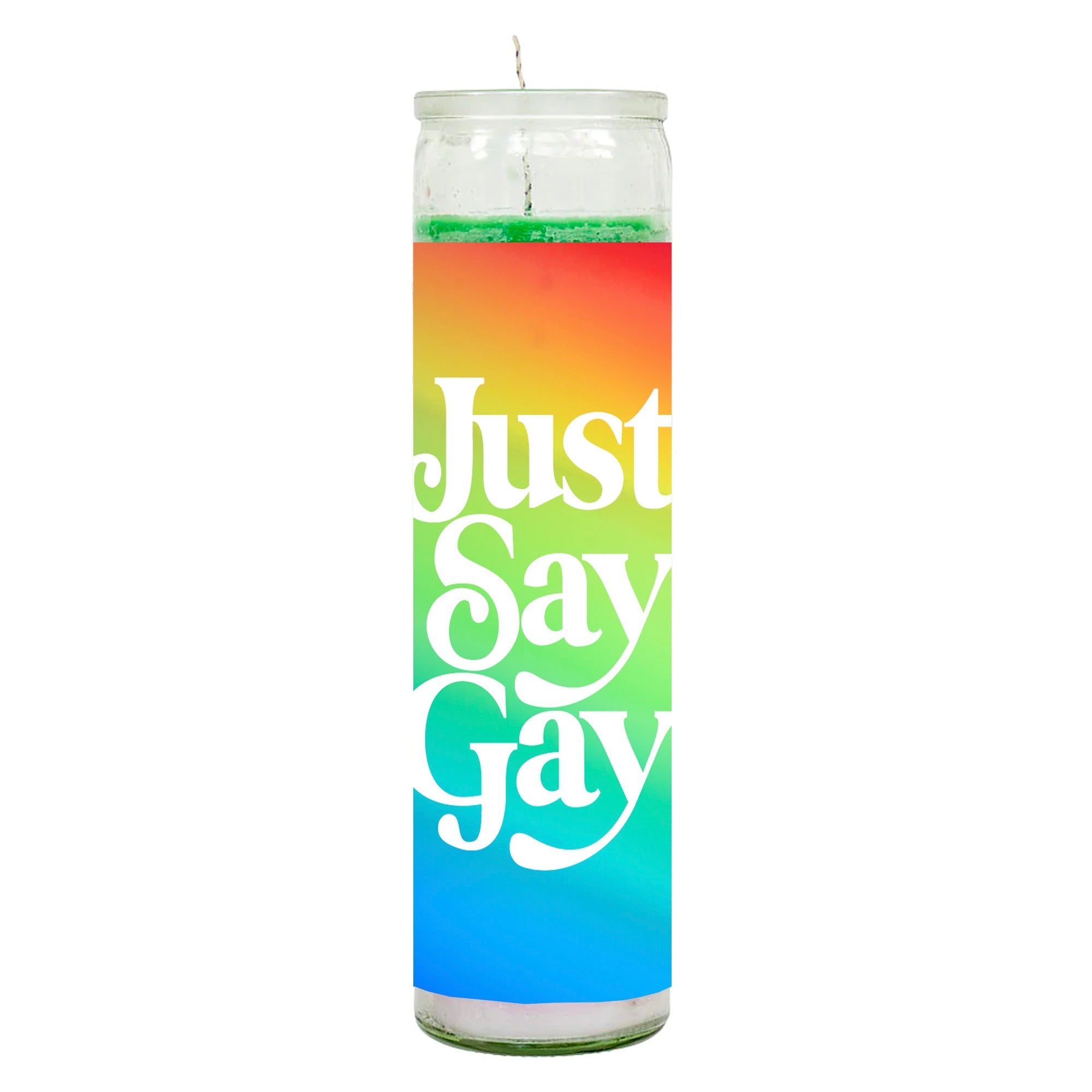 Just Say Gay Rainbow Candle by BOBBYK