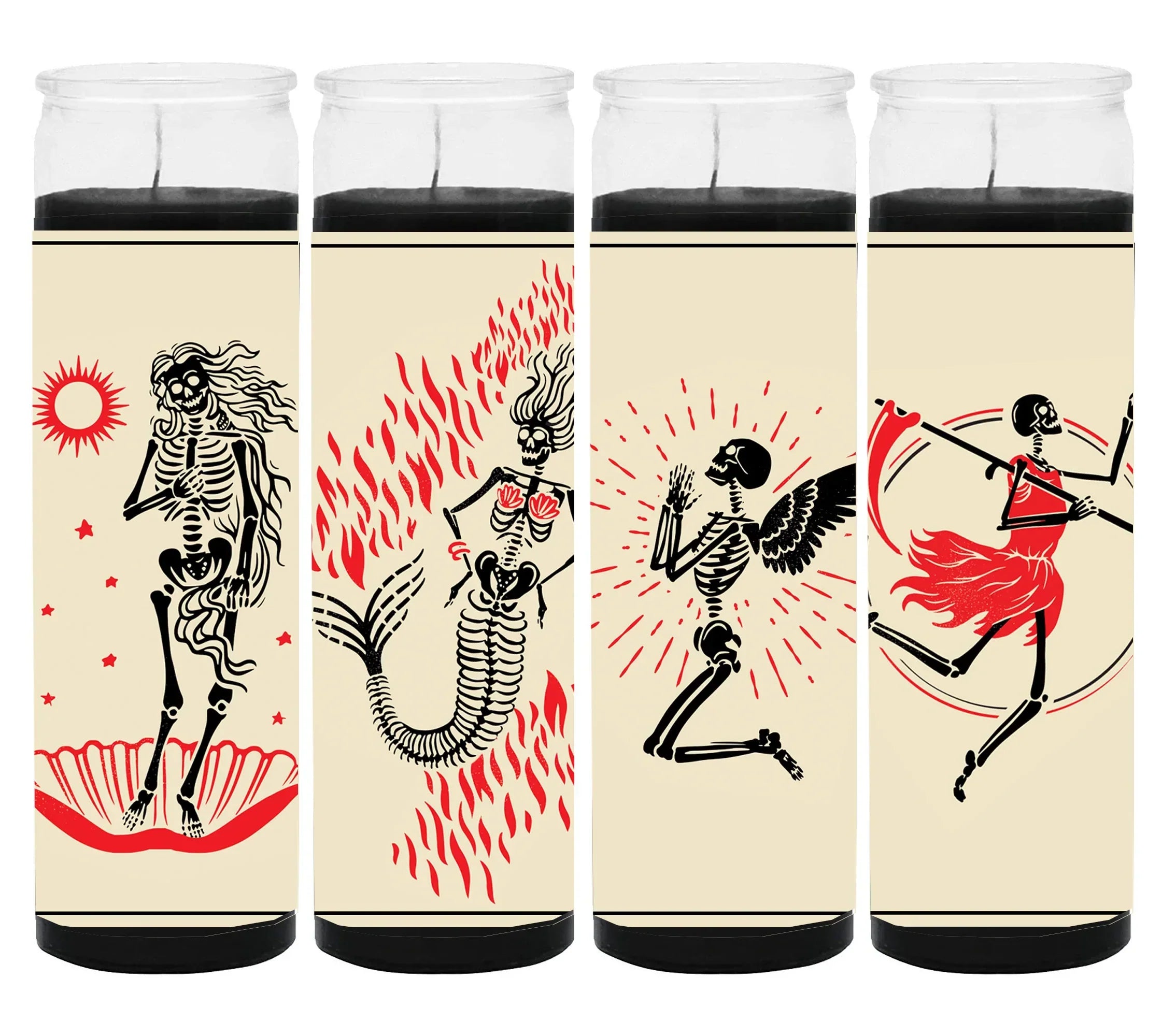 Skeleton Vibes Black - Complete Candle Set (1 Set) by BOBBYK