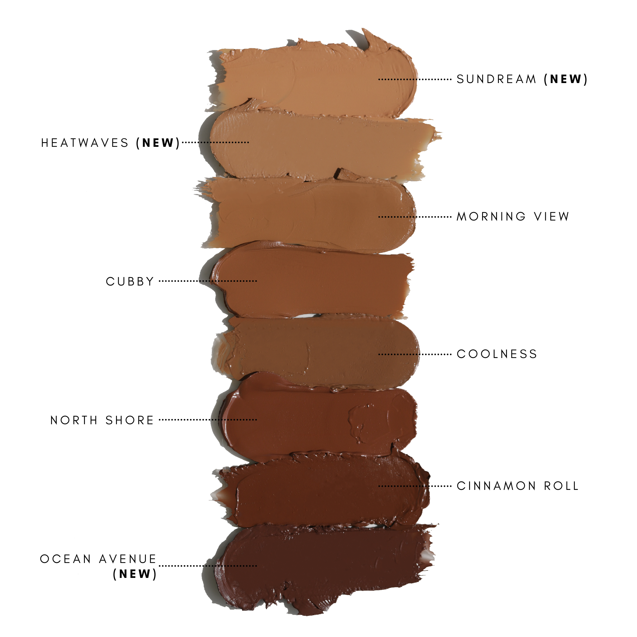 swatches of bronzer- candy paint cream bronzer - half caked makeup 