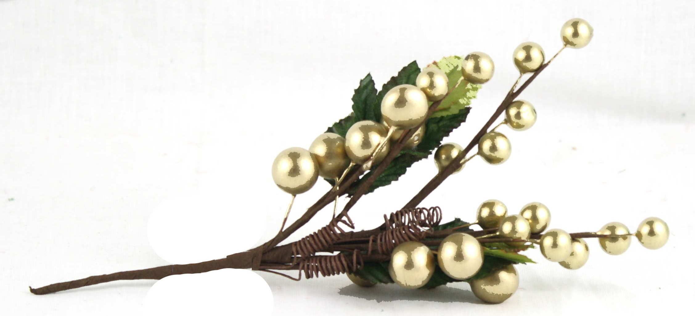 9" Berry Spray - Gold