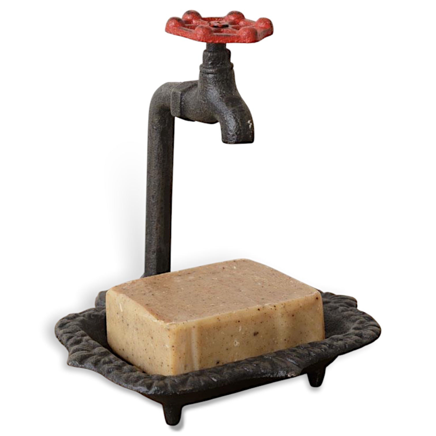 Rustic Cast Iron Faucet Spigot Soap Dish