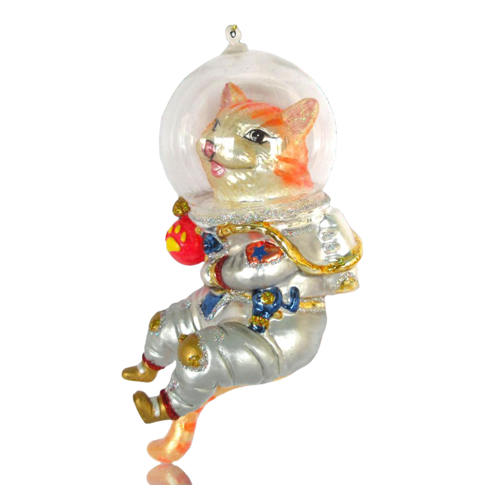 Cat in Space Suit Ornament by December Diamonds