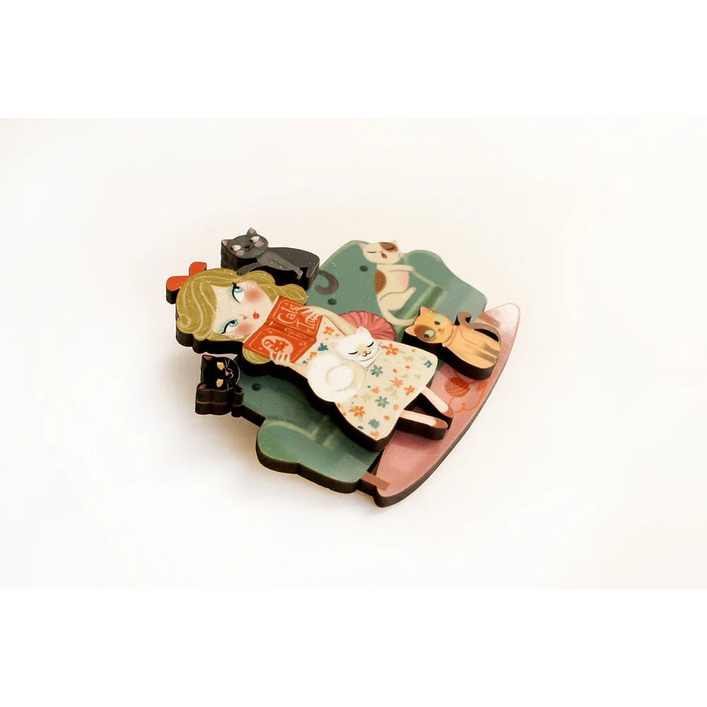 Cat Lover Brooch by Laliblue