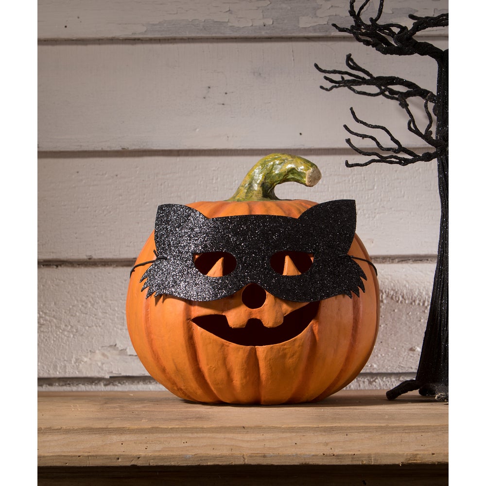 Cat Masquerade Pumpkin by Bethany Lowe Designs