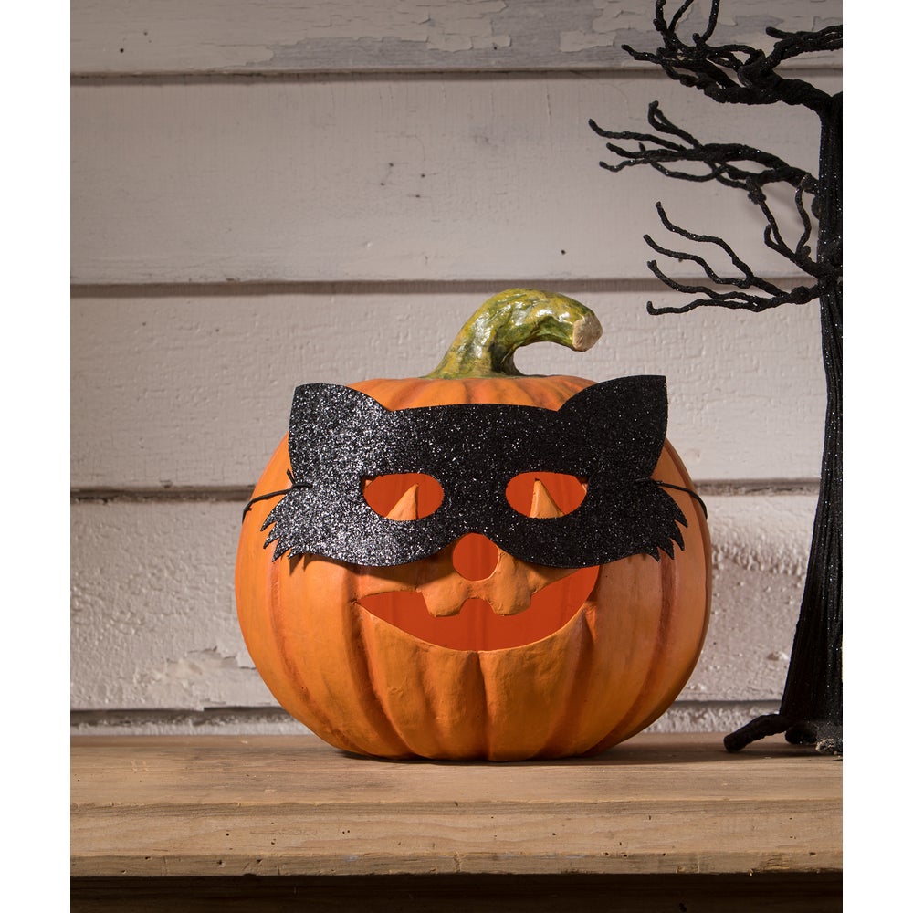 Cat Masquerade Pumpkin by Bethany Lowe Designs
