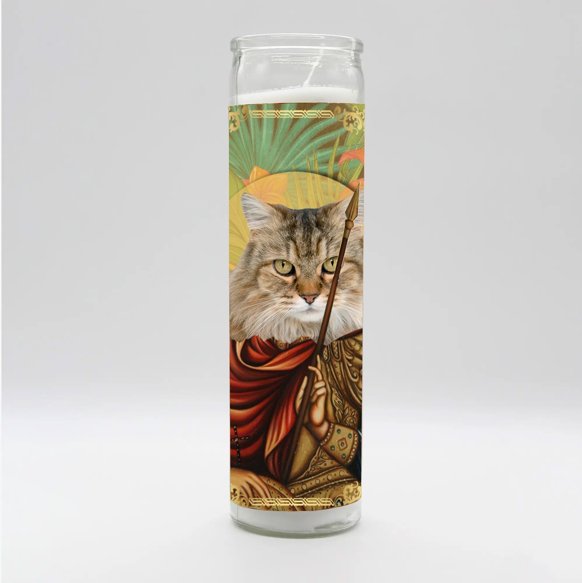 Saint Ragamuffin Cat Candle by BOBBYK
