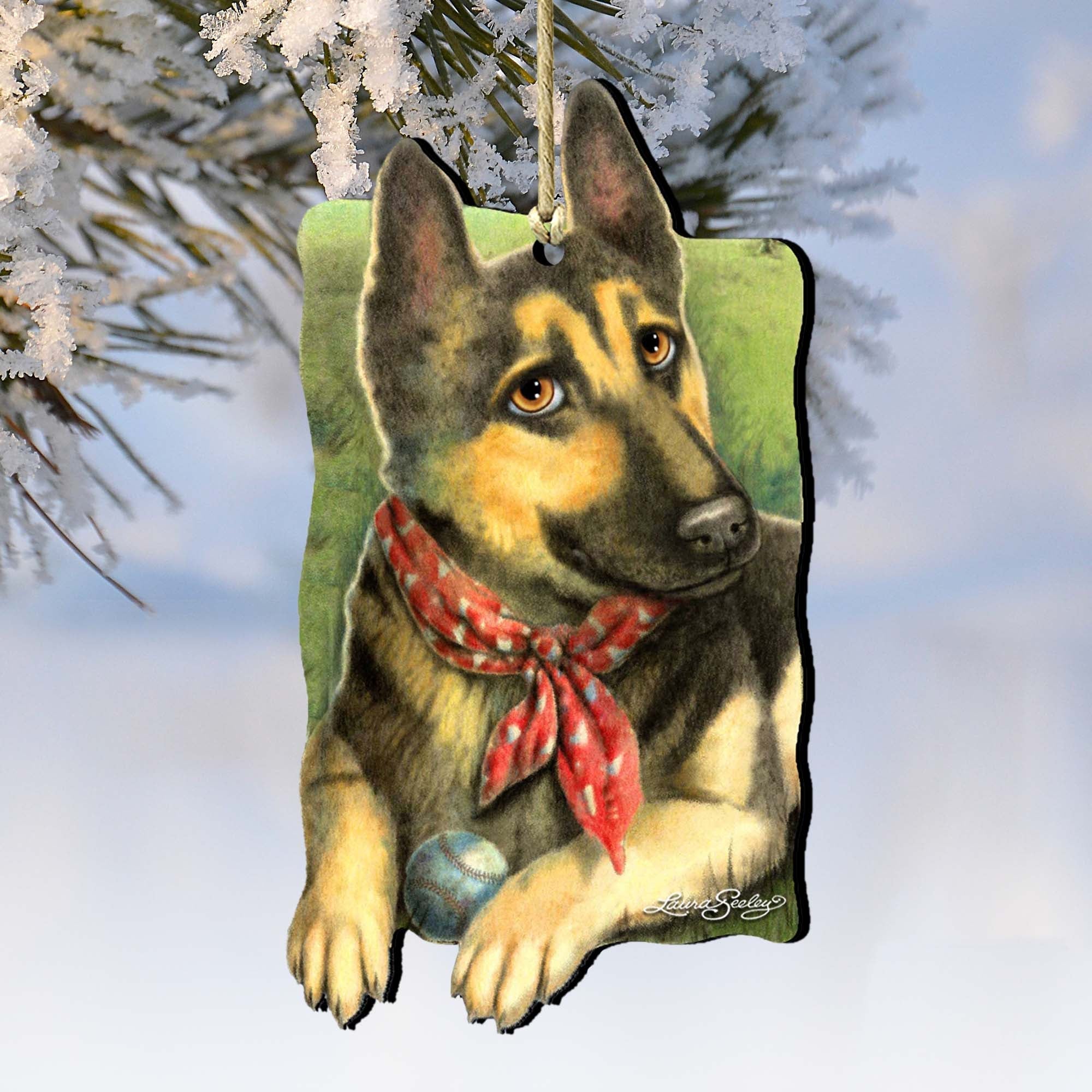 Spring Training Wooden Ornaments Pets by Laura Seeley - Pets Dog and Cats Decor - 8511015-LS