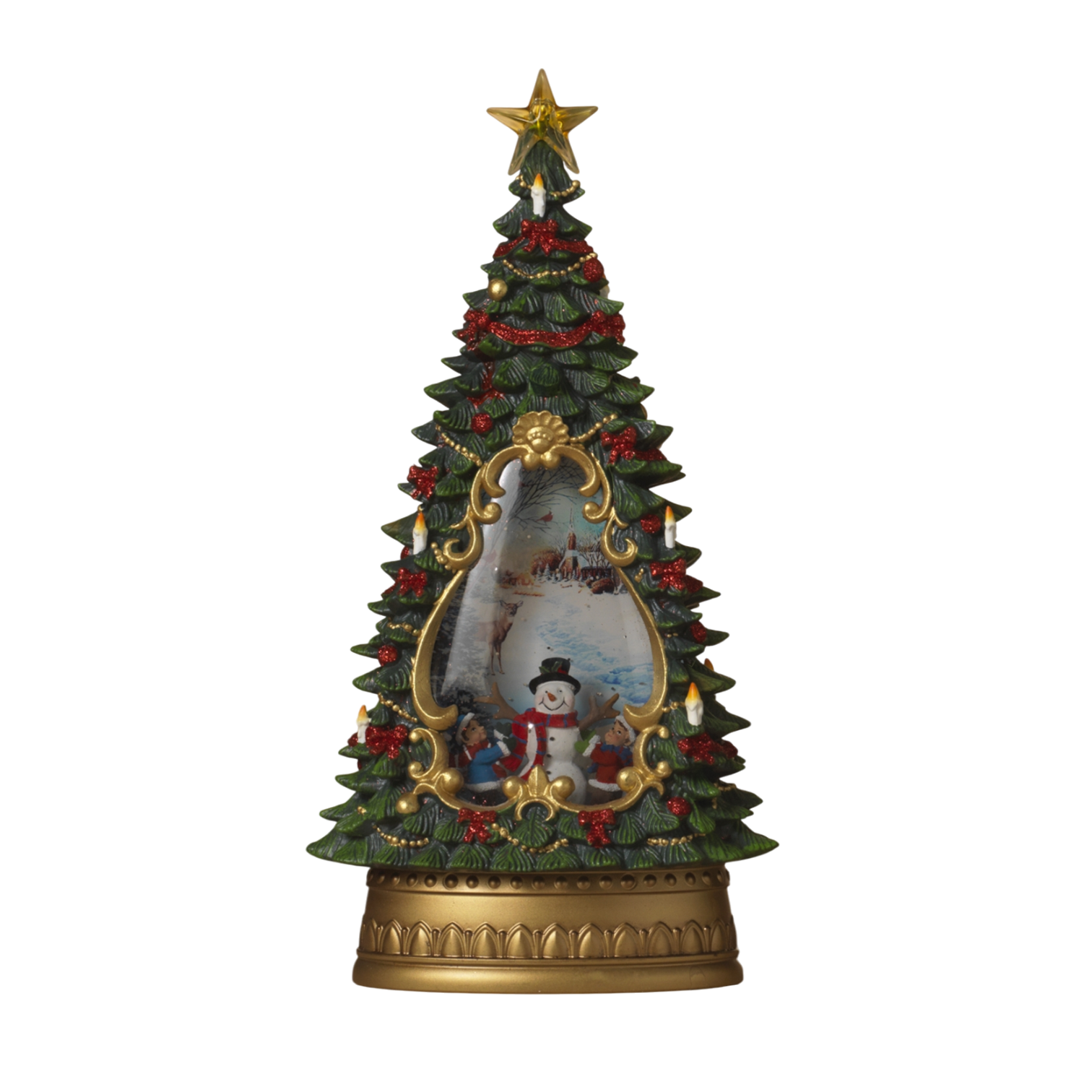 Lighted Tree Spinning Waterglobe -