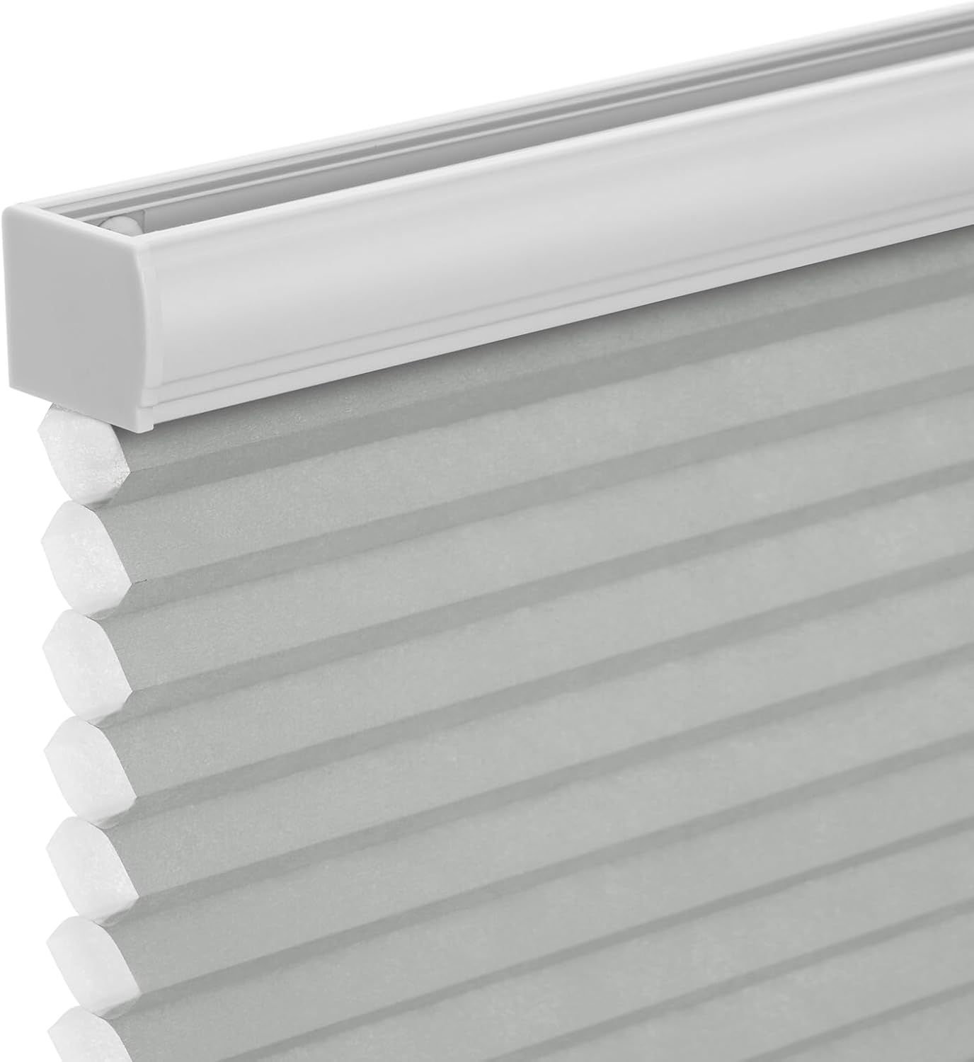 Changshade Cordless Cellular Shades, Blackout Honeycomb Shades for Windows, Room Darkening Pleated Blinds, Easy to Install for Indoor Windows and French Doors, 19" W x 36" H, Grey