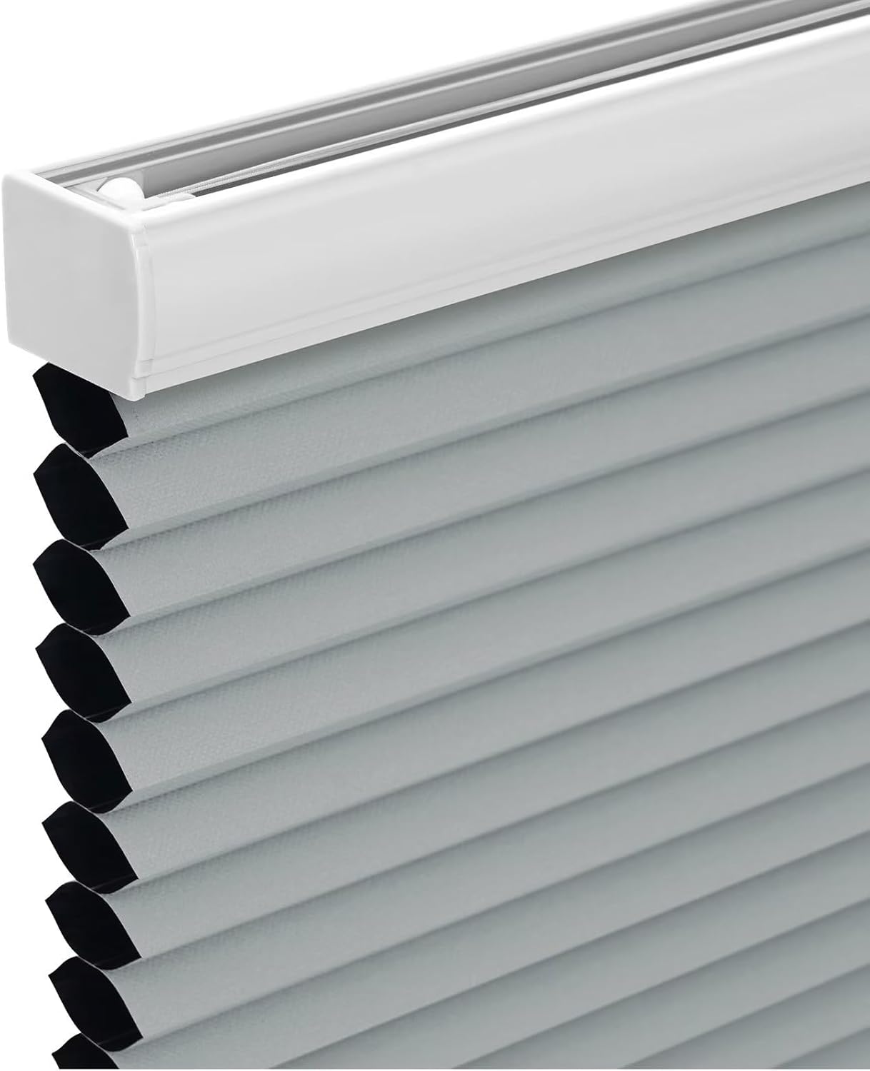 Changshade Cordless Cellular Shades, Blackout Honeycomb Shades for Windows, Room Darkening Pleated Blinds, Easy to Install for Indoor Windows and French Doors, 19" W x 36" H, Grey