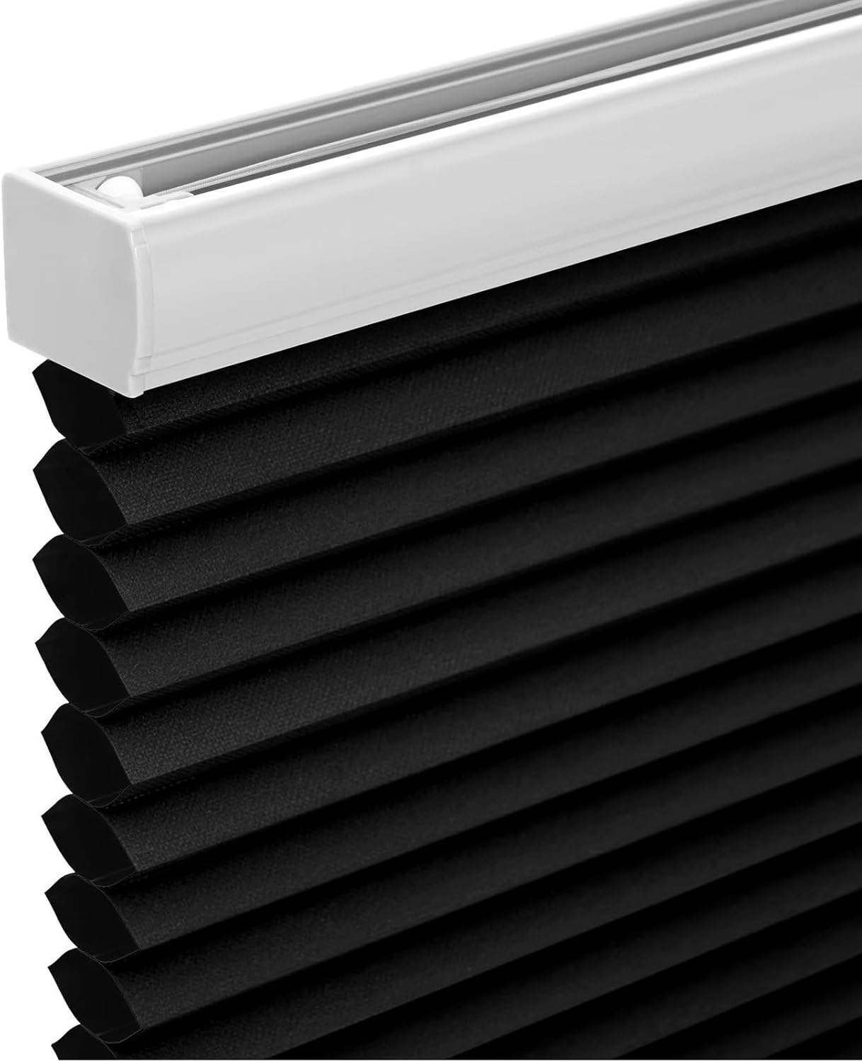 Changshade Cordless Cellular Shades, Blackout Honeycomb Shades for Windows, Room Darkening Pleated Blinds, Easy to Install for Indoor Windows and French Doors, 19" W x 36" H, Grey