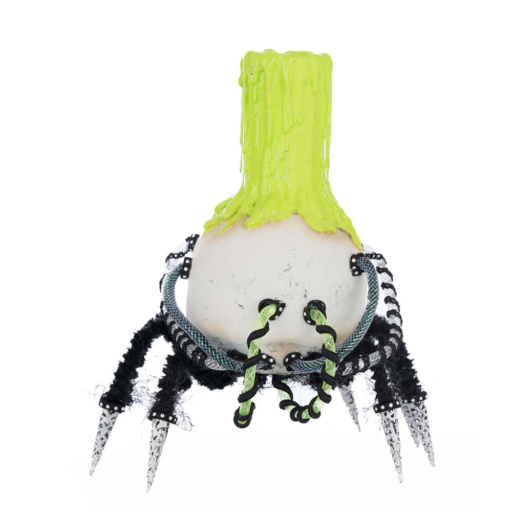 Chaotic Spider Skull Candle Holder by Katherine's Collection