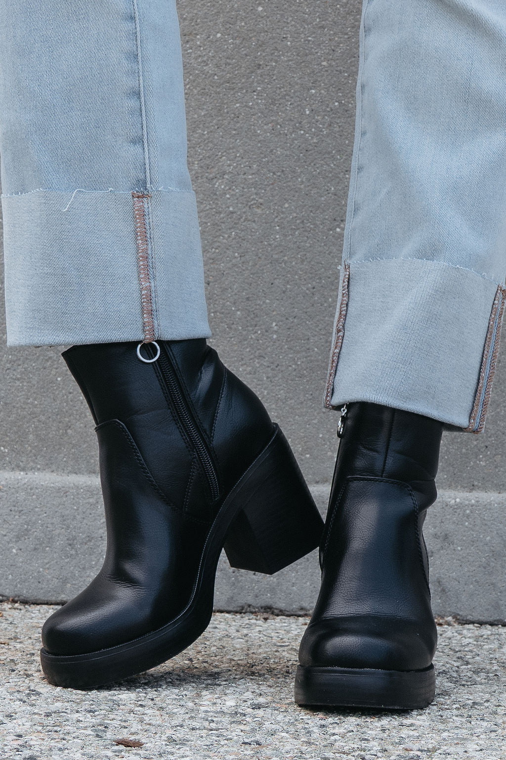 Chinese Laundry Groovy Black Heeled Ankle Boots - FINAL SALE