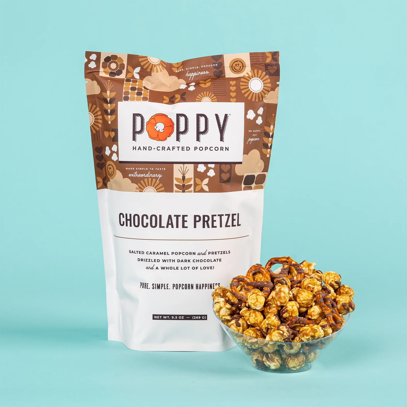 Dark Chocolate Pretzel Flavor | Poppy Hand-Crafted Popcorn