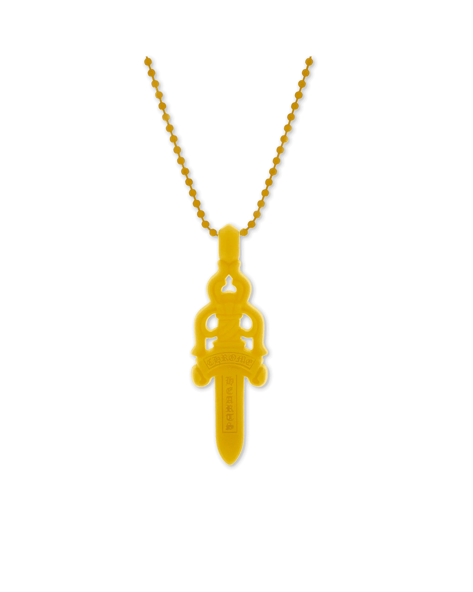 Chrome Hearts Silichrome Dagger Necklace Yellow