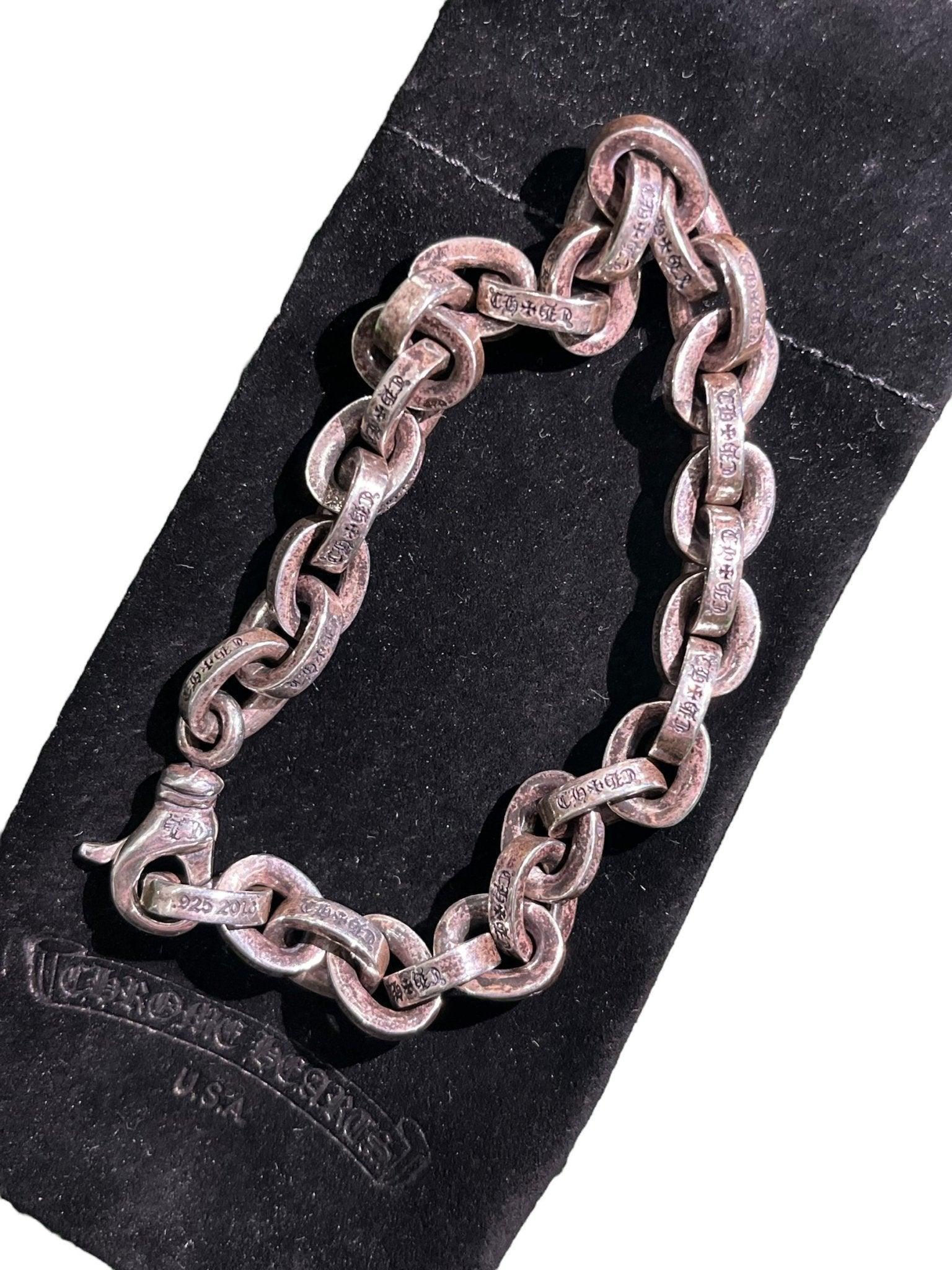 Chrome Hearts Silver Paper Chain Bracelet (8 Inches)