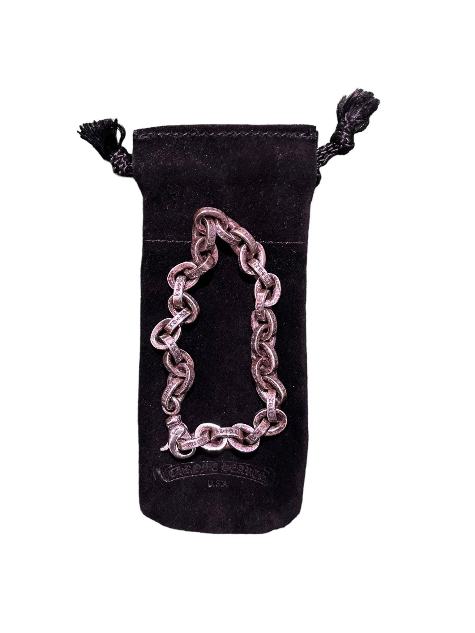 Chrome Hearts Silver Paper Chain Bracelet (8 Inches)