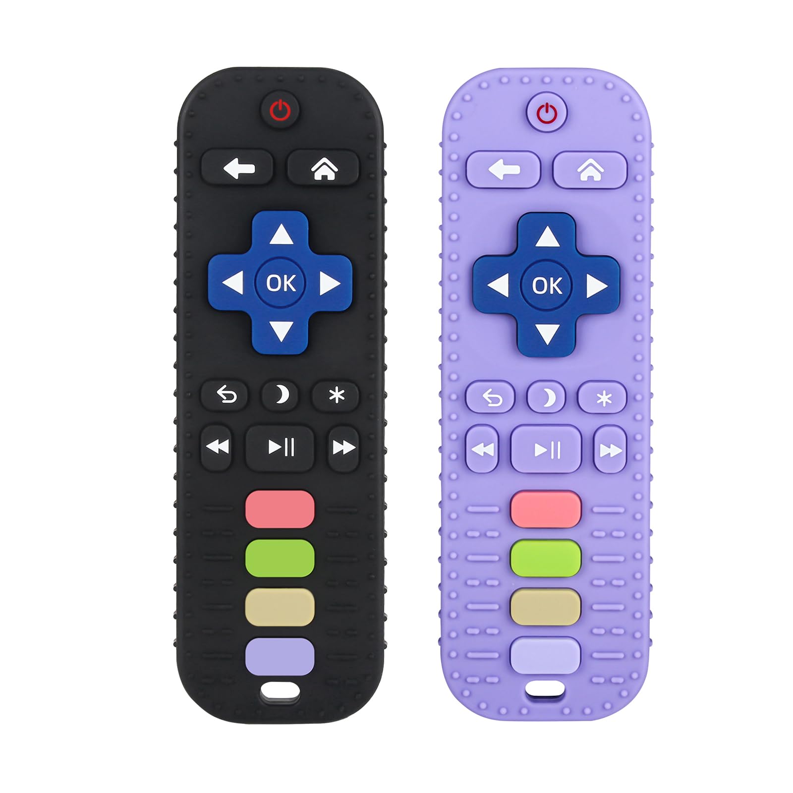 Chuya Baby Teether Toy Chew Toy for Babies 3-24 Months TV Remote Control Shape Teething Relief Baby Toys for Infants (Black)