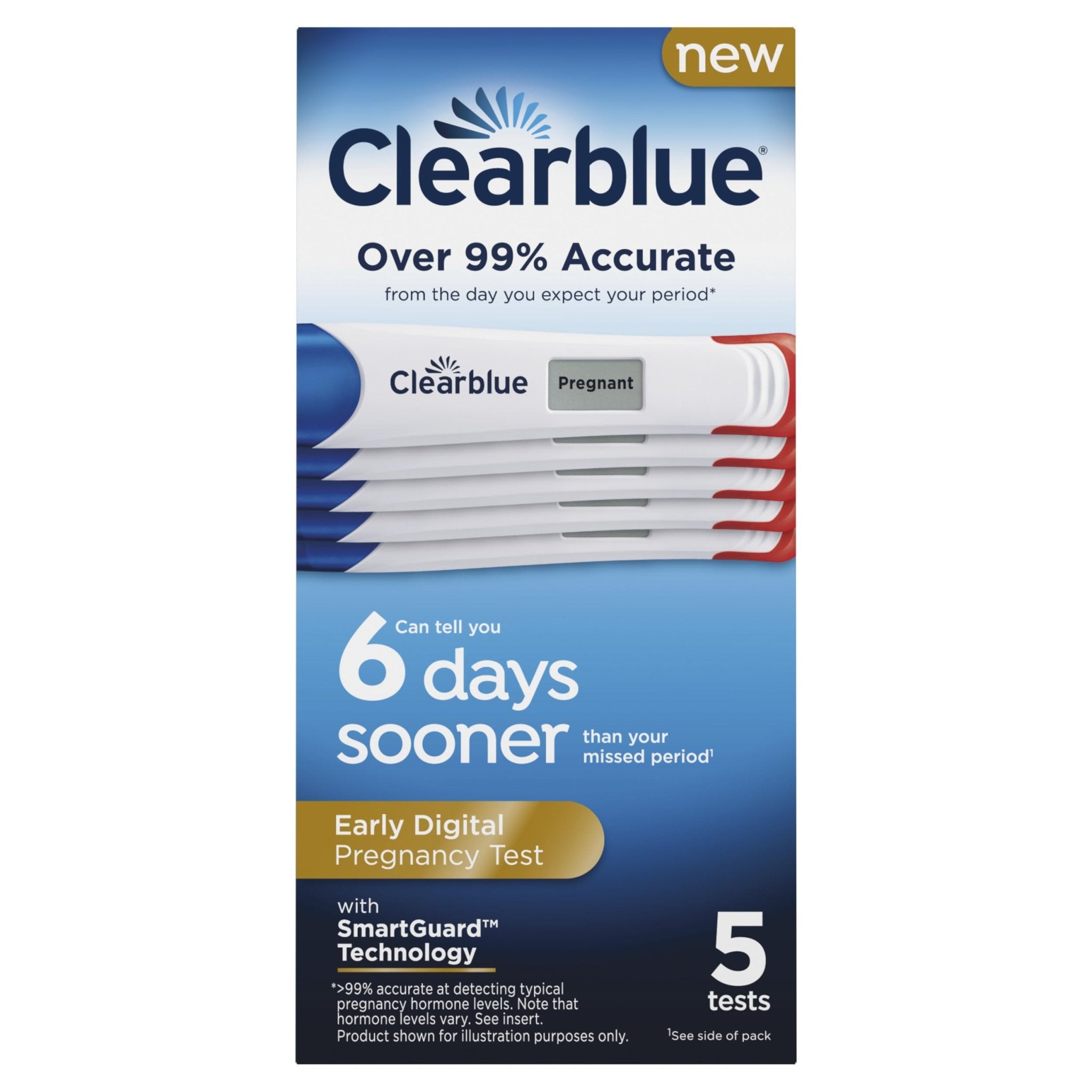 Clearblue Early Digital Pregnancy Test, Early Detection at Home Pregnancy Test, 2 Ct
