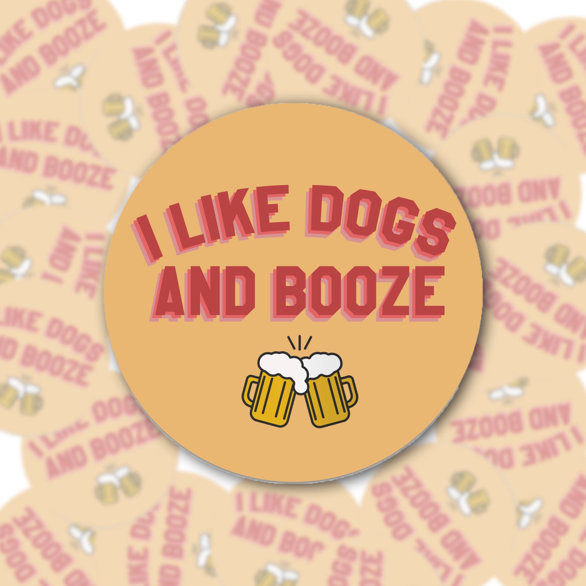 I Like Dogs and Booze Coaster by BOBBYK